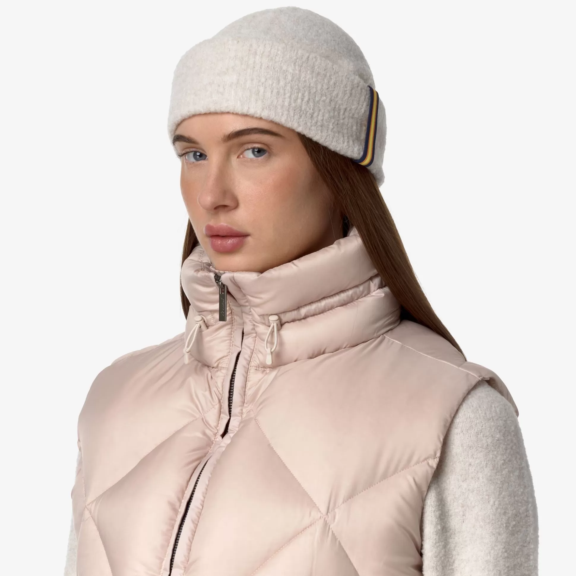 Store K-Way BRICE WOOL MERINO BOUCLE Beigemoonbeam