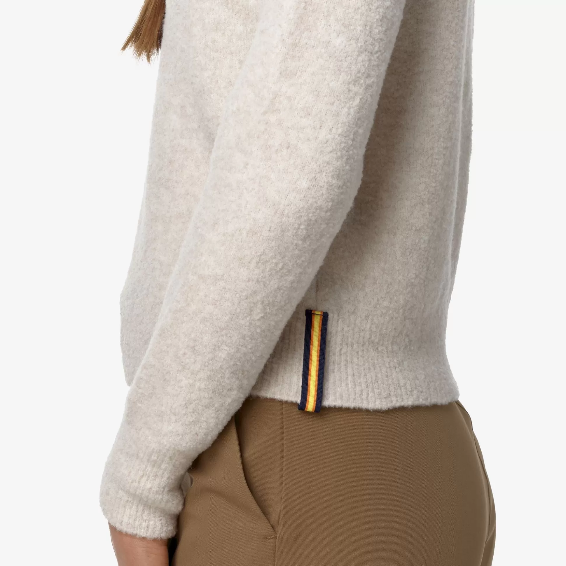 Sale K-Way CLARISSE WOOL MERINO BOUCLE Beigemoonbeam
