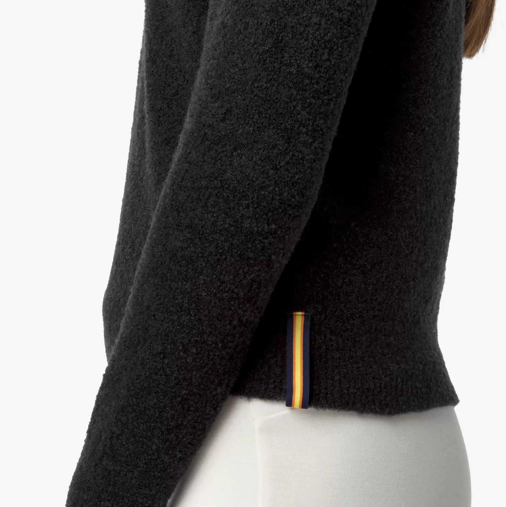 Best K-Way CLARISSE WOOL MERINO BOUCLE Blackgrey