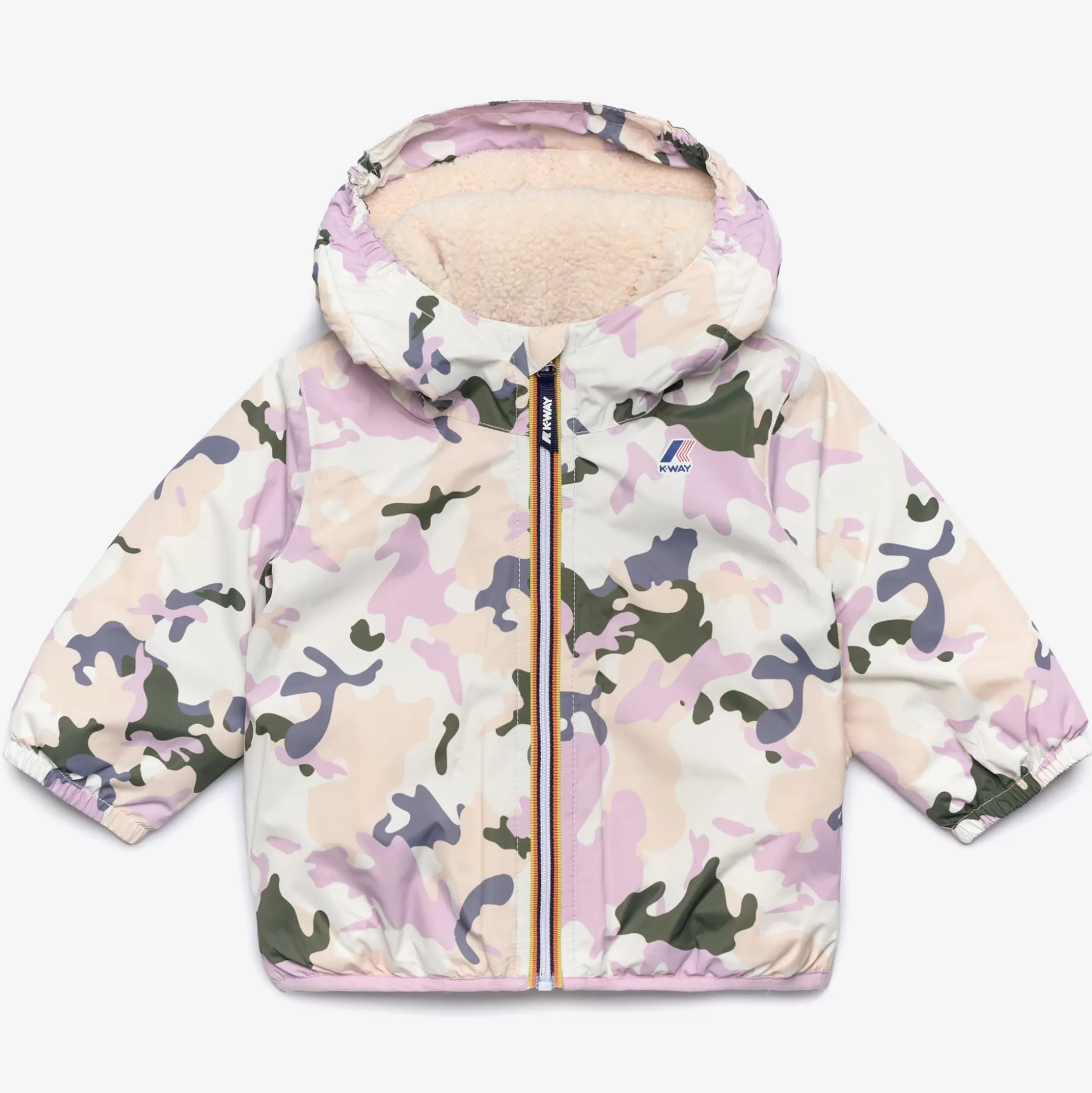 Best Sale K-Way E. LE VRAI 3.0 CLAUDINE ORSETTO GRAPHIC Ecru-camogirlpink