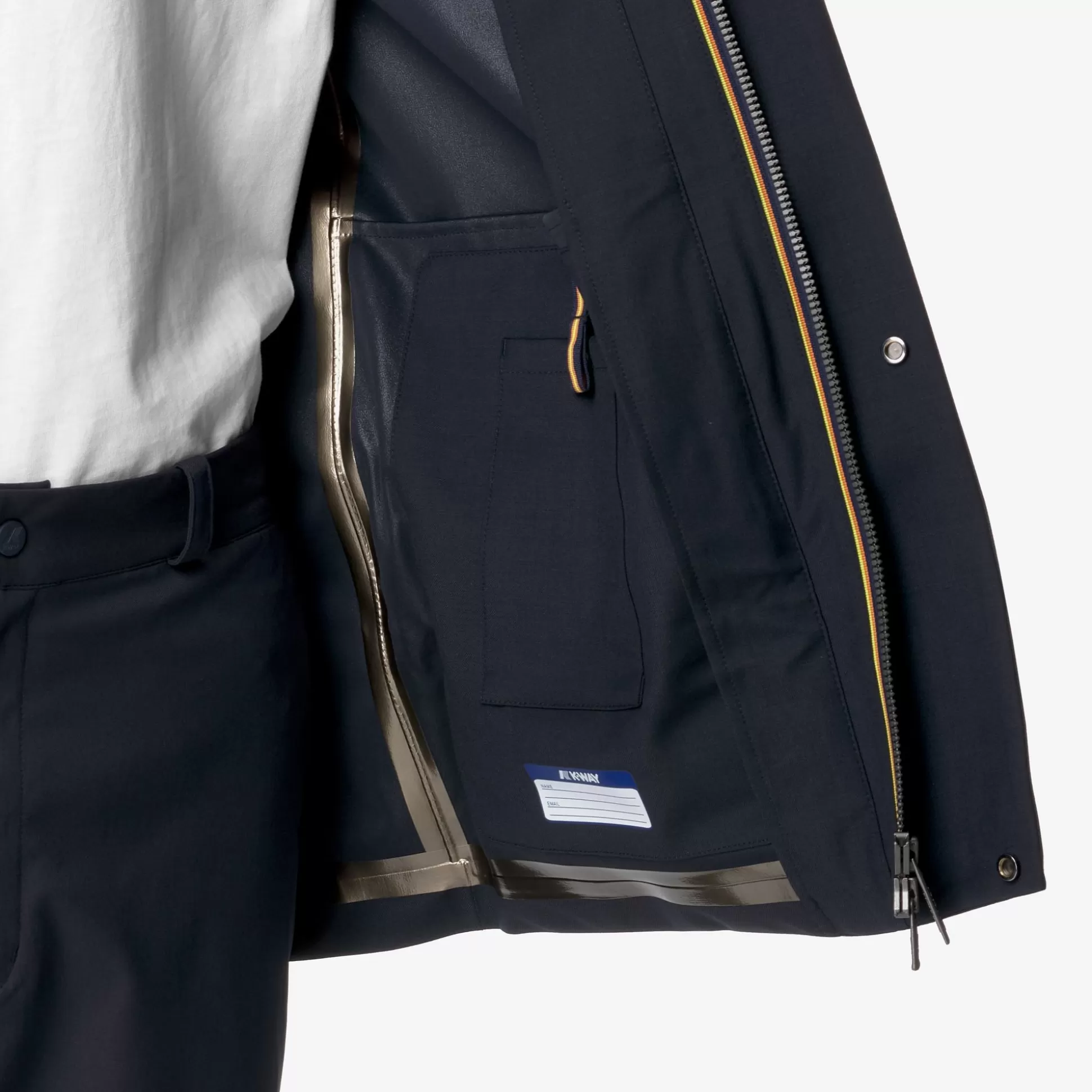 Clearance K-Way ERHAL TECH WOOL BLEND Bluedepth