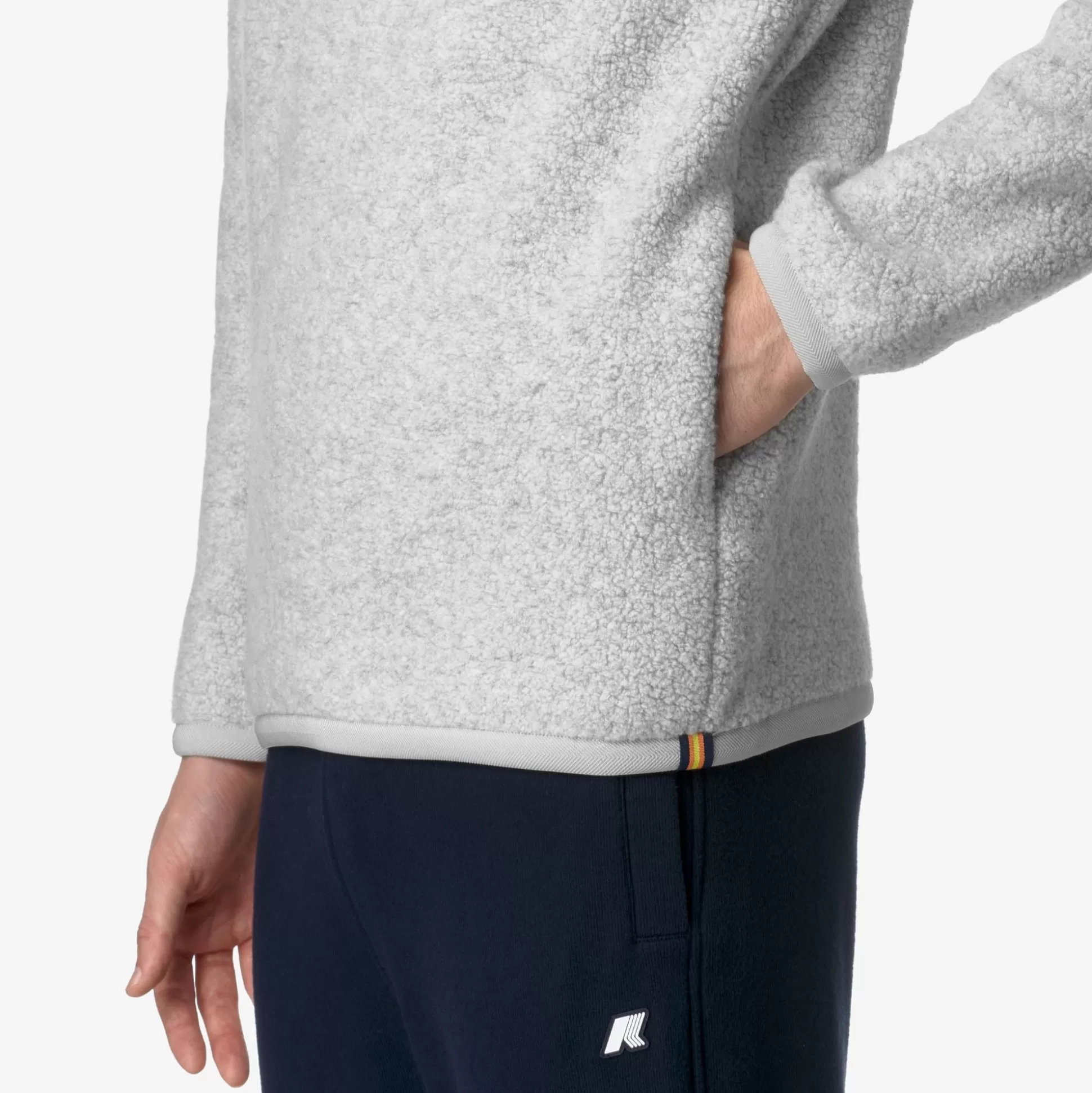 Fashion K-Way ERN WOOL FLEECE Ltgreymel