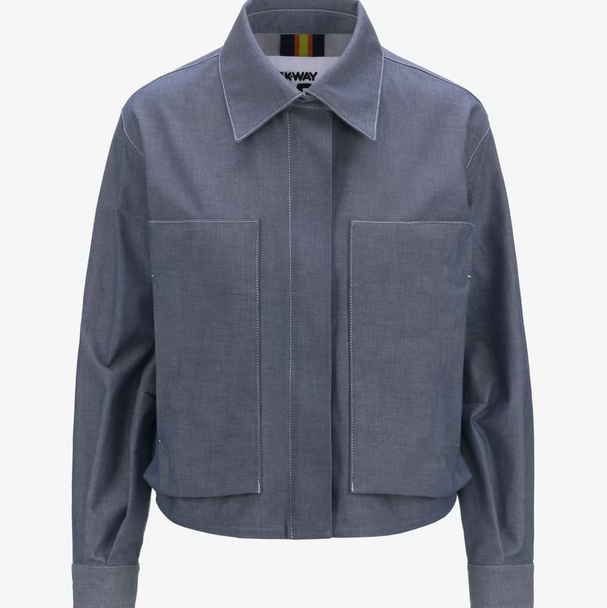 New K-Way ISARTHE CHAMBRAY 3L Chambray-pinkcamelia
