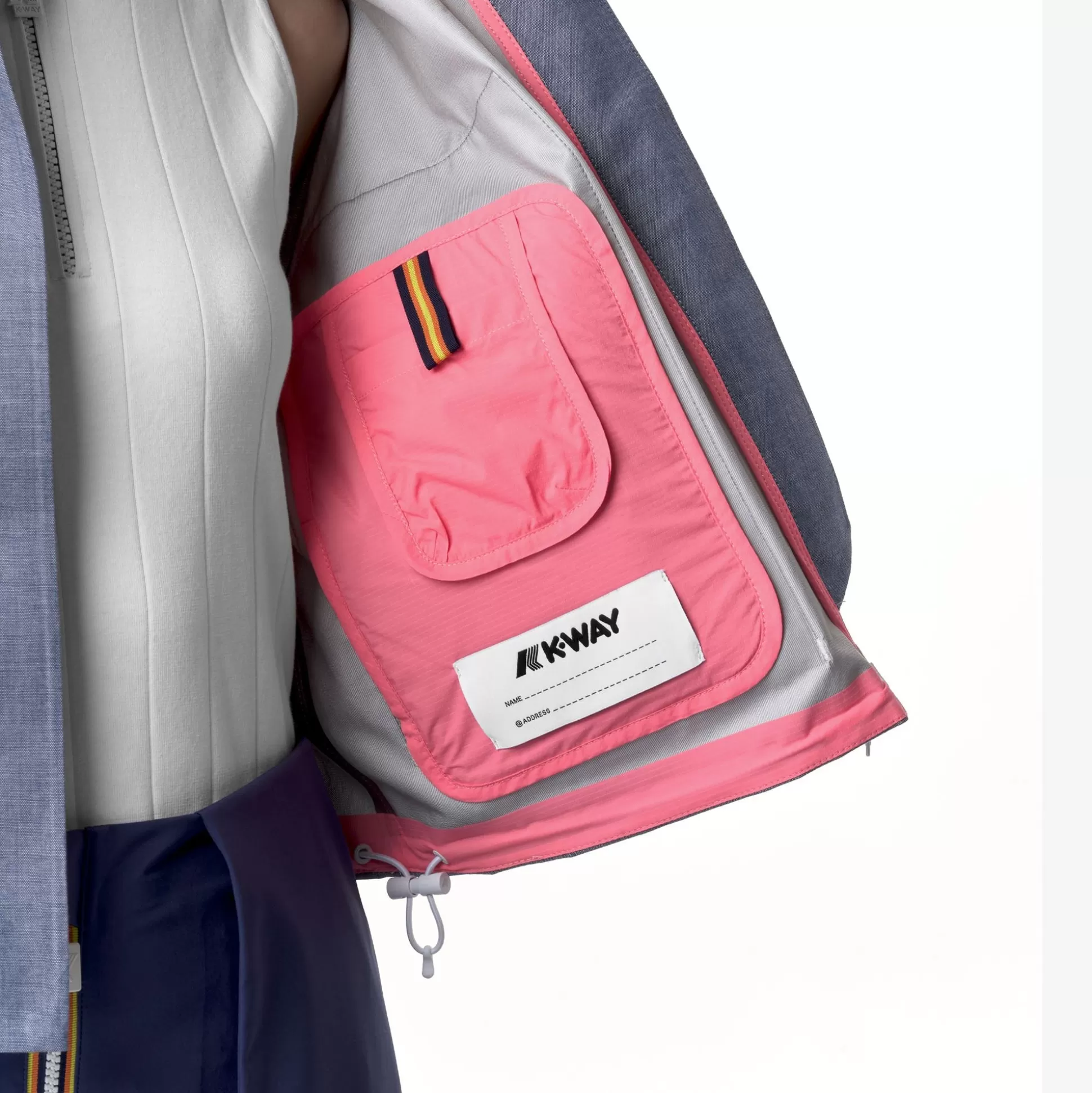 New K-Way ISARTHE CHAMBRAY 3L Chambray-pinkcamelia