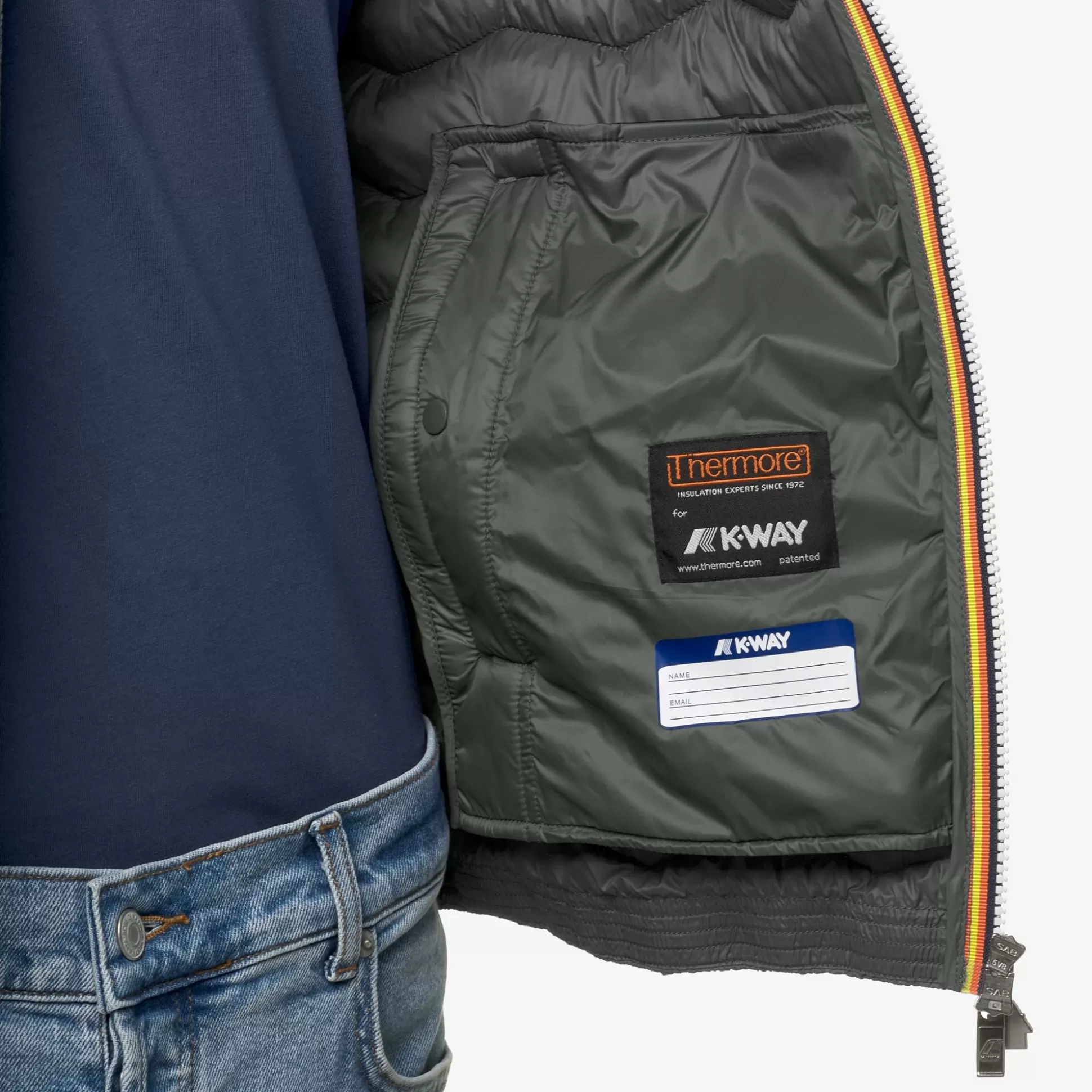 Sale K-Way JACK QUILTED WARM Greenblackish