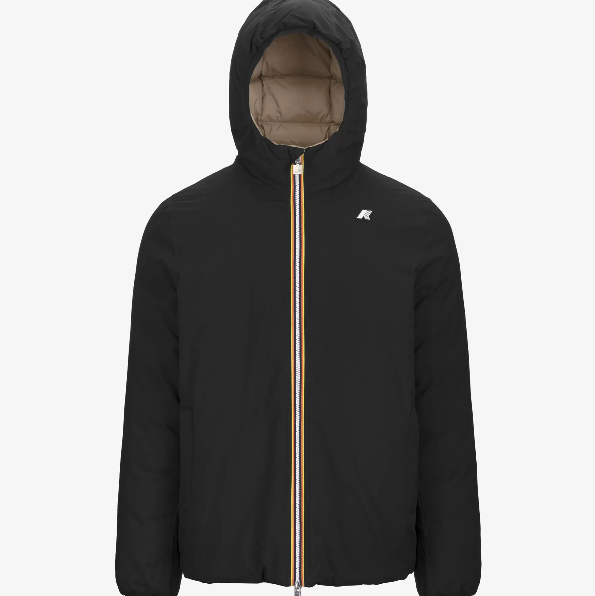 Fashion K-Way JACK ST THERMO REVERSIBLE Blackp-beigeg
