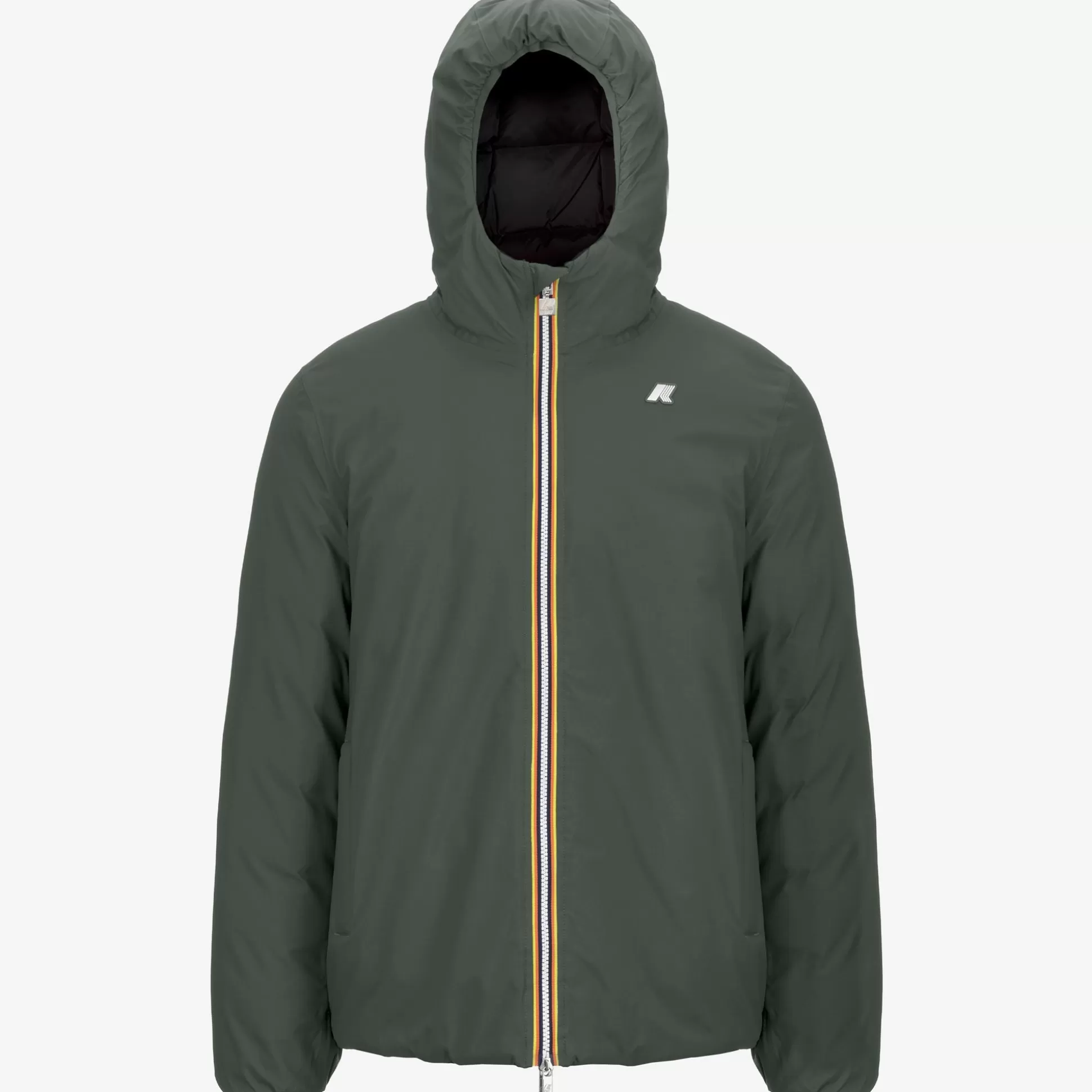 Outlet K-Way JACK ST THERMO REVERSIBLE Greenblackish-blackpure