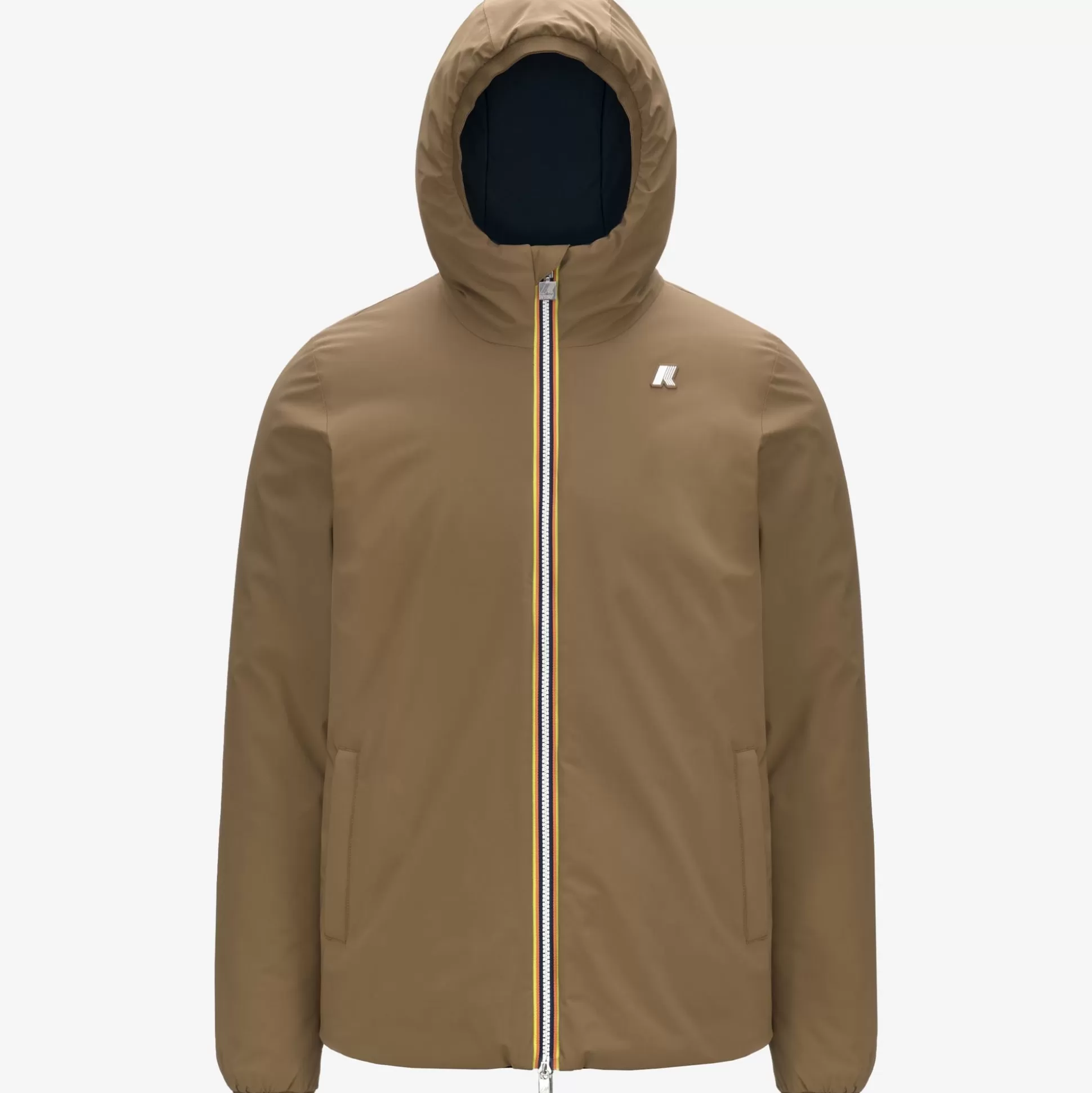 New K-Way JACK ST WARM REVERSIBLE Browncorda-bluedepth