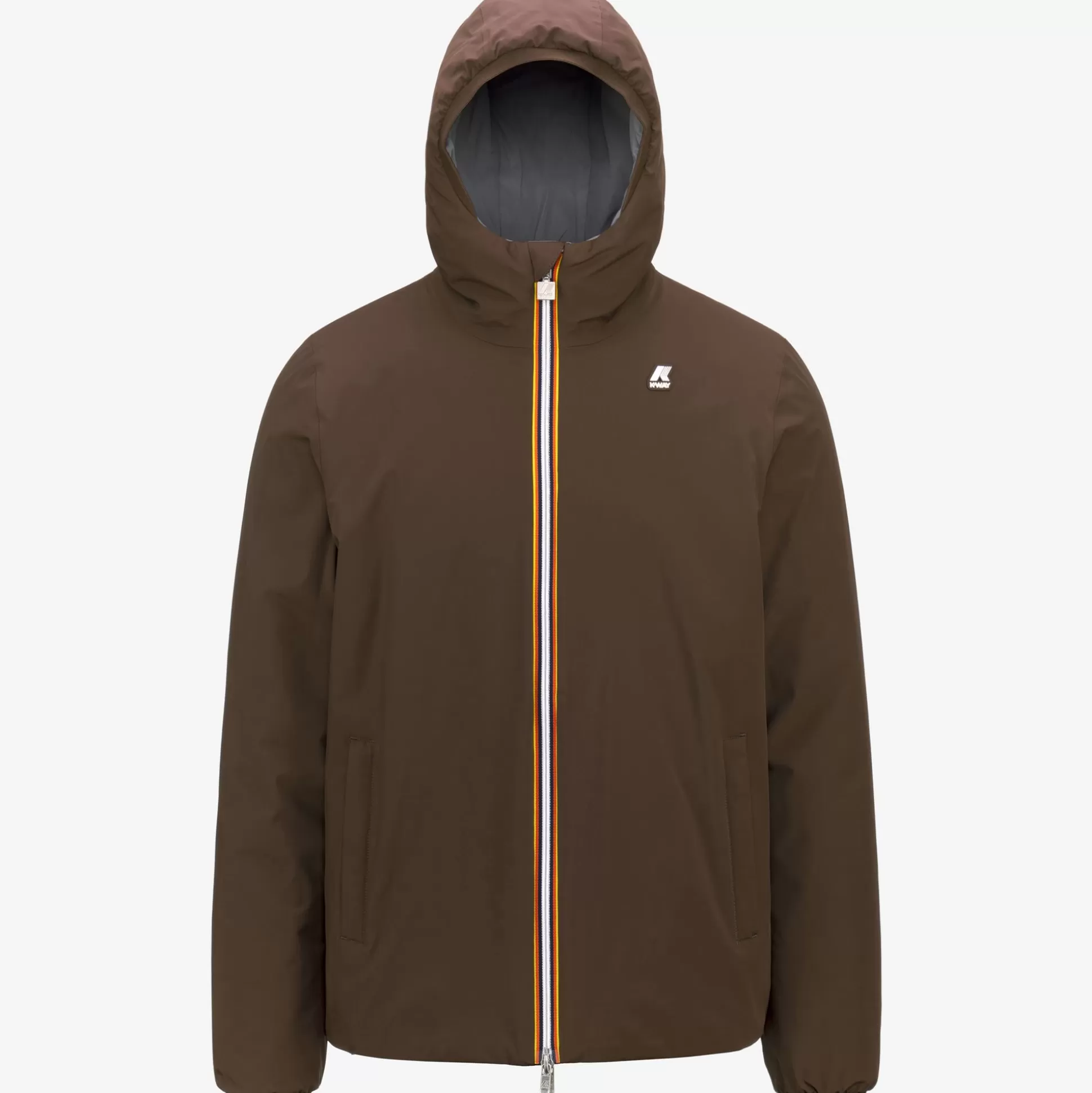 Flash Sale K-Way JACK ST WARM REVERSIBLE Brownm-greym