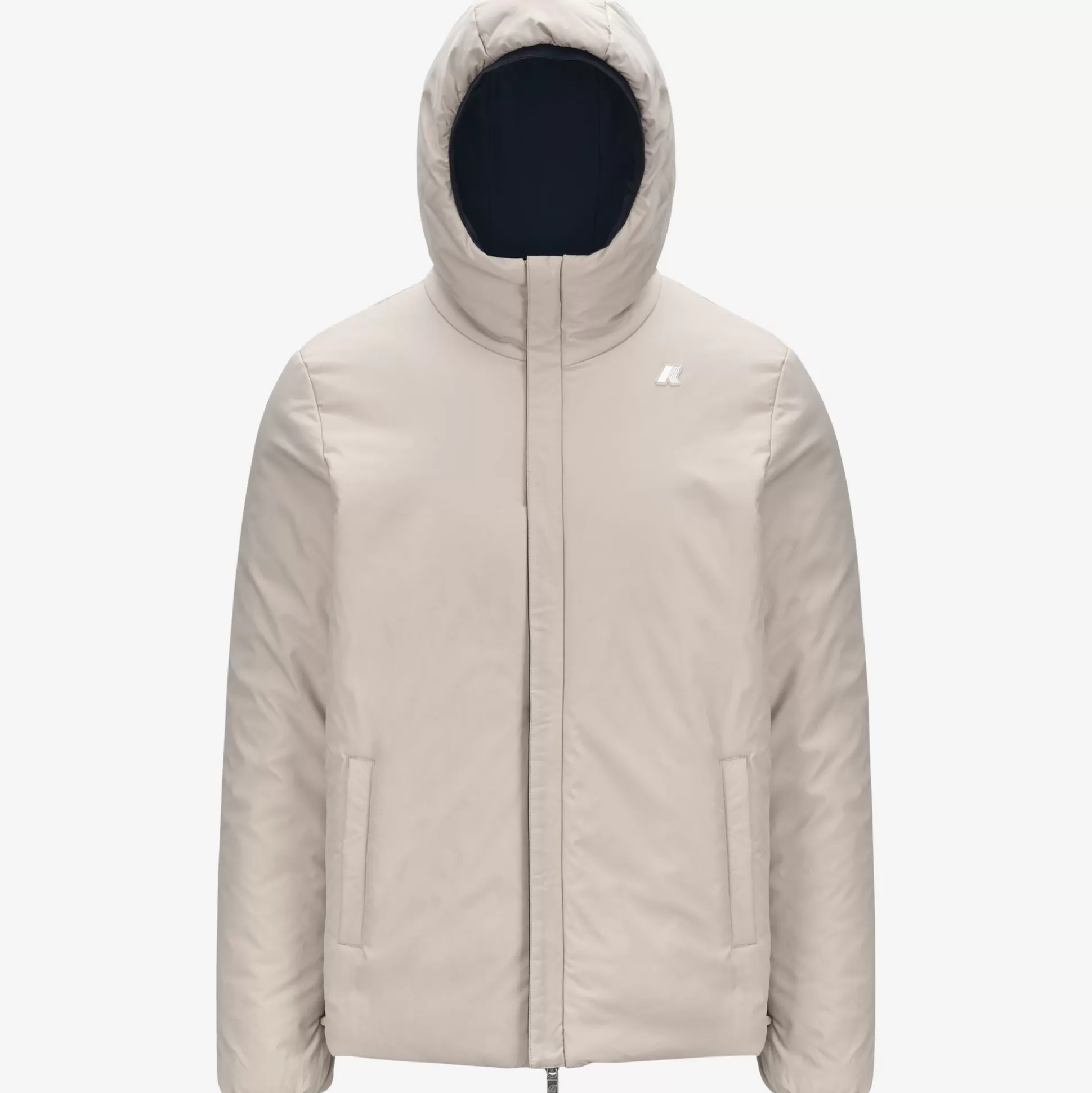 Store K-Way JACK ST WARM REVERSIBLE Bluedepth-beigegrey