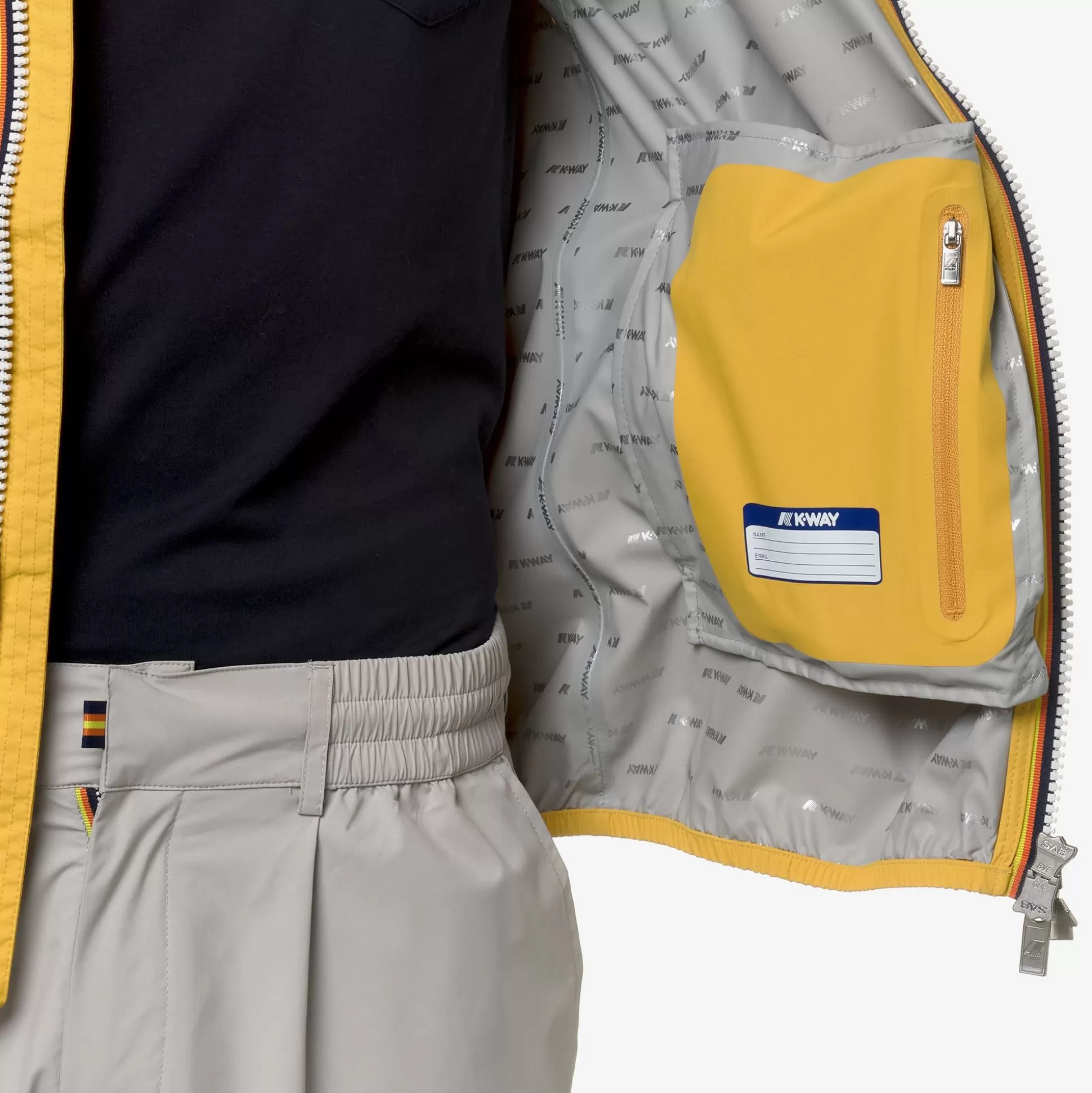 Sale K-Way JACK STRETCH DOT Yellowmimosa