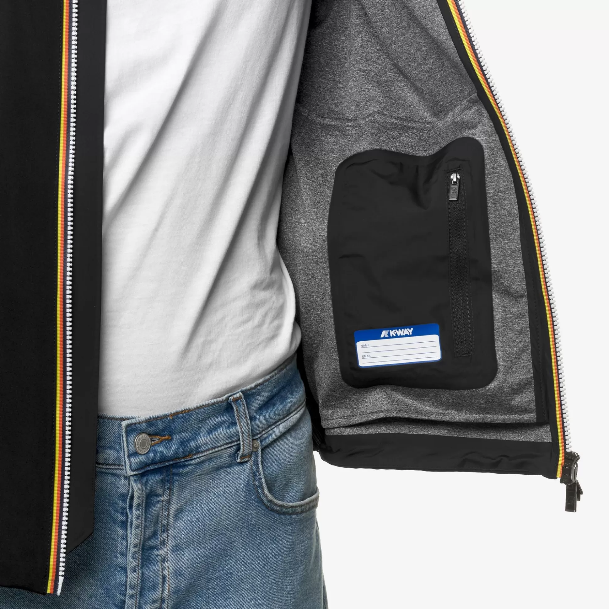 Outlet K-Way JACKO BONDED JERSEY Blackpure