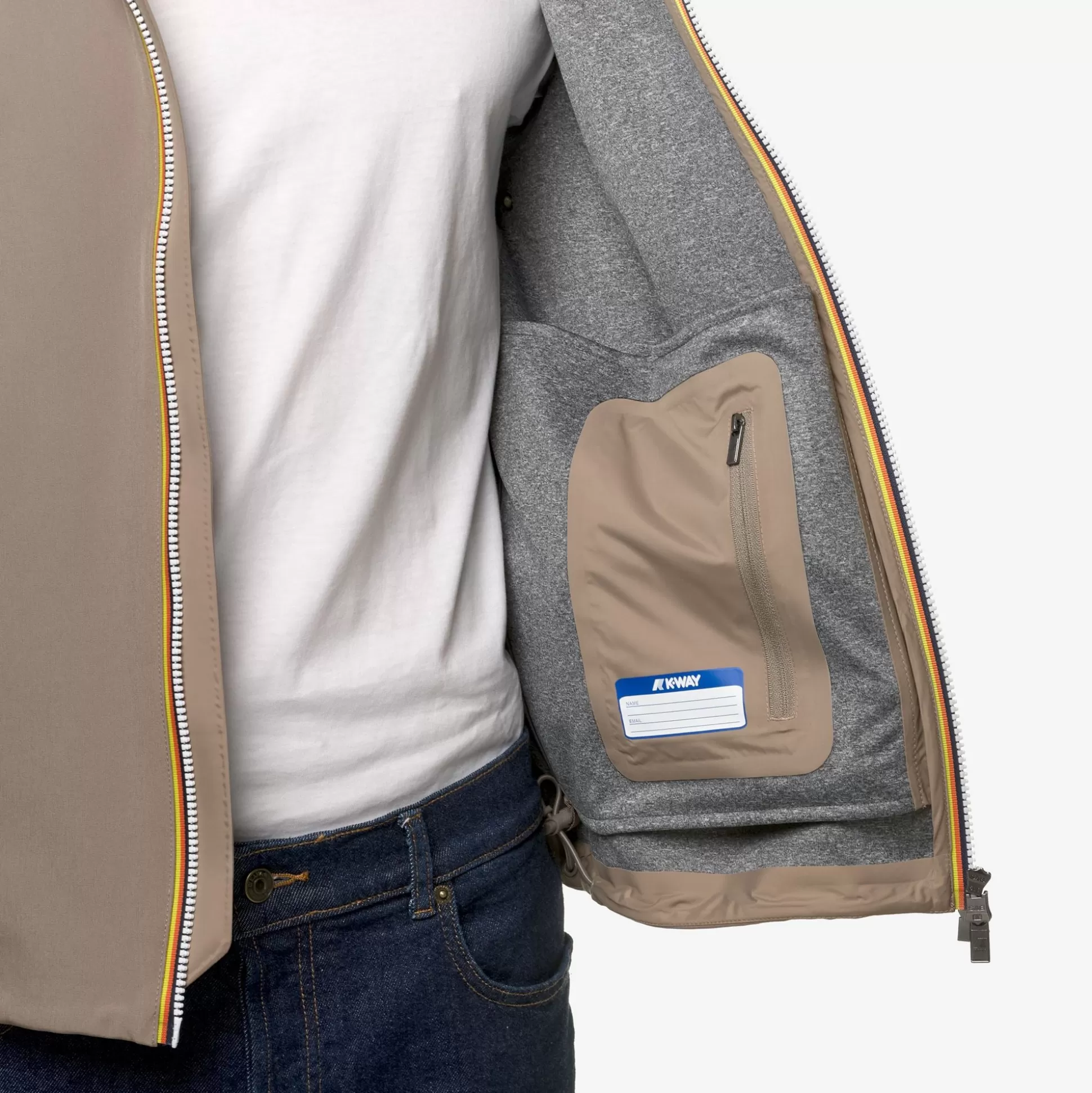Online K-Way JACKO BONDED JERSEY Beigetaupe