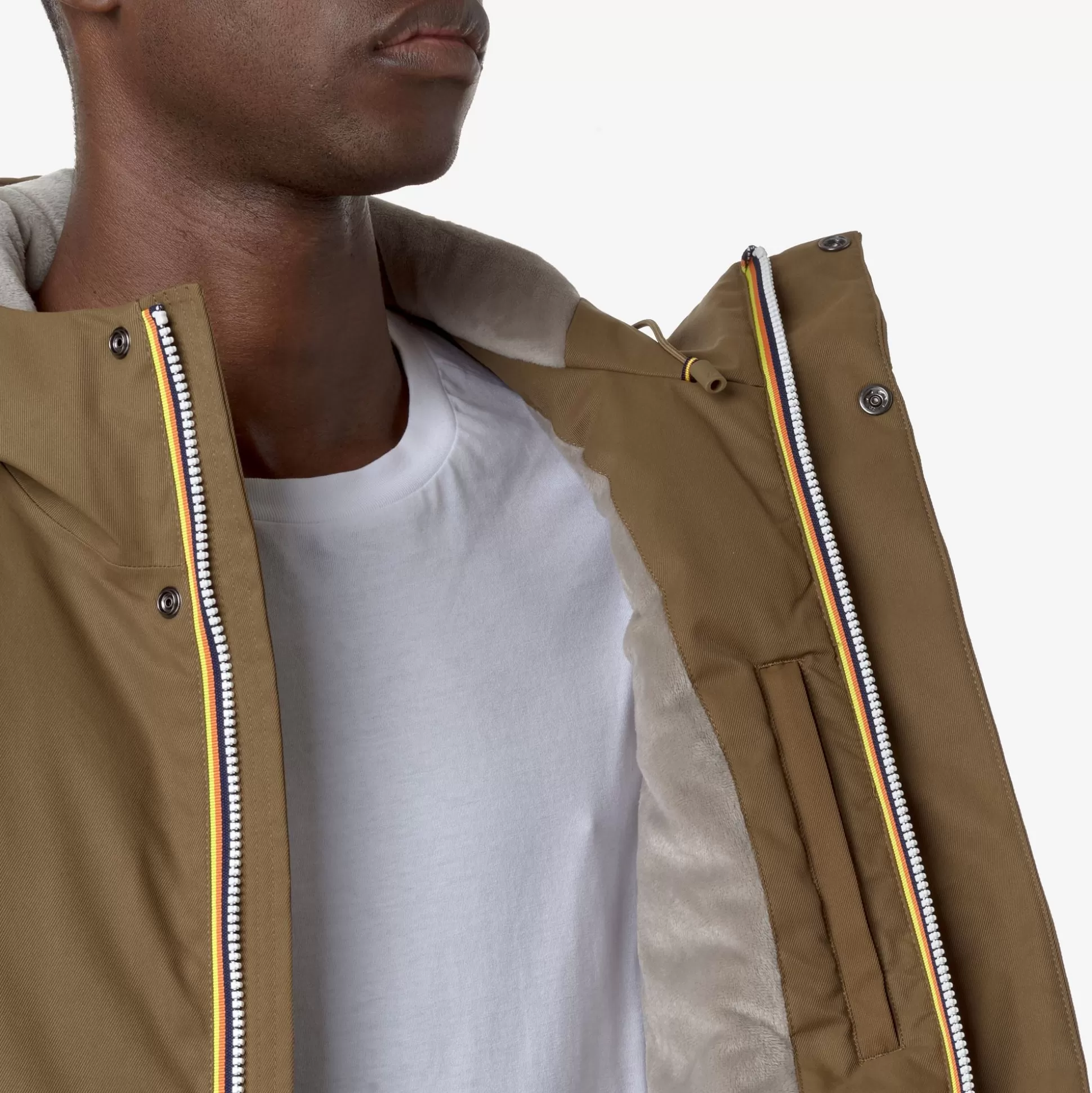 Cheap K-Way JACKO TWILL MARMOTTA Brownc-beigeg