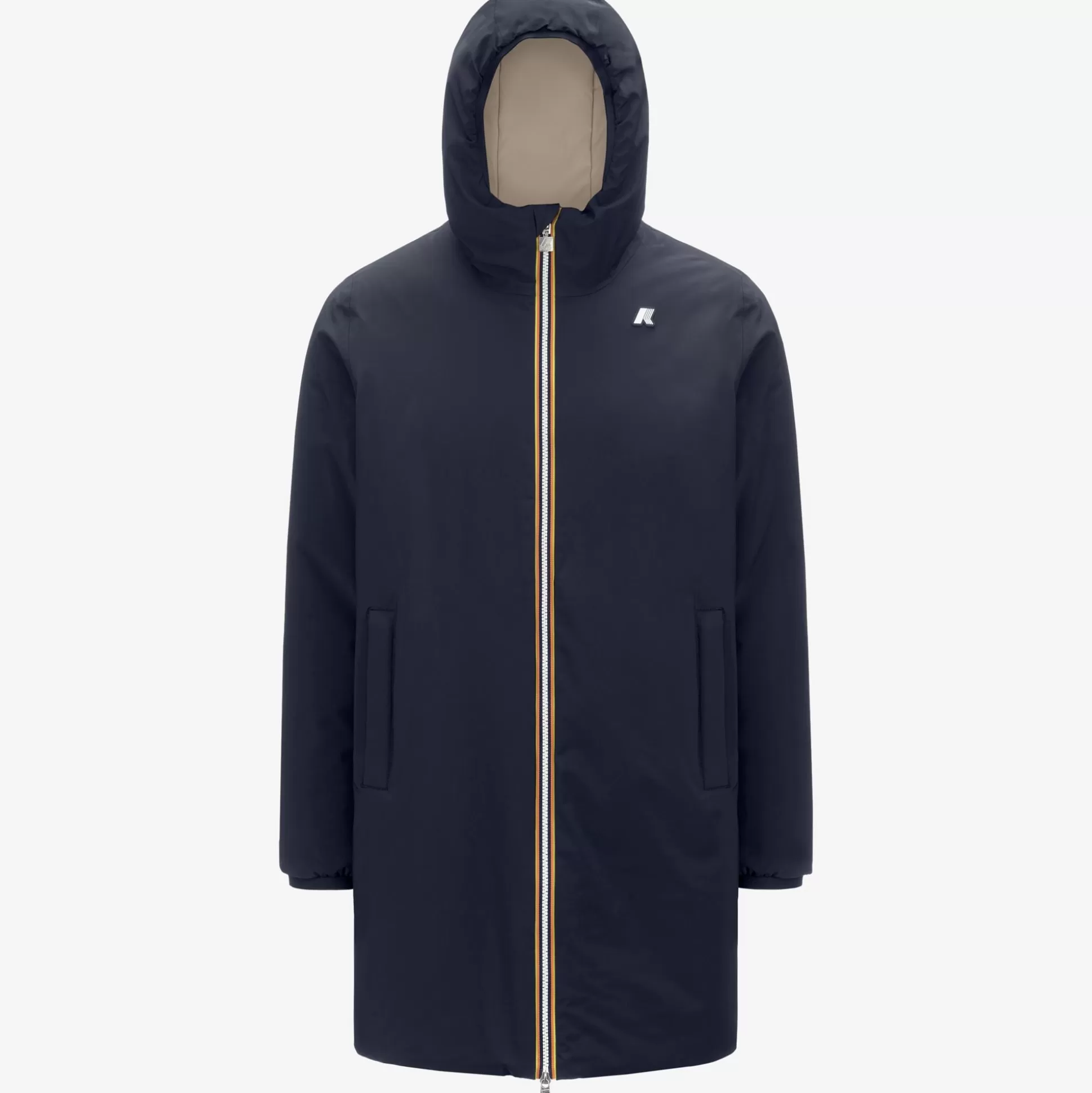 New K-Way JACOB ST WARM REVERSIBLE Bluedepth-beigegrey
