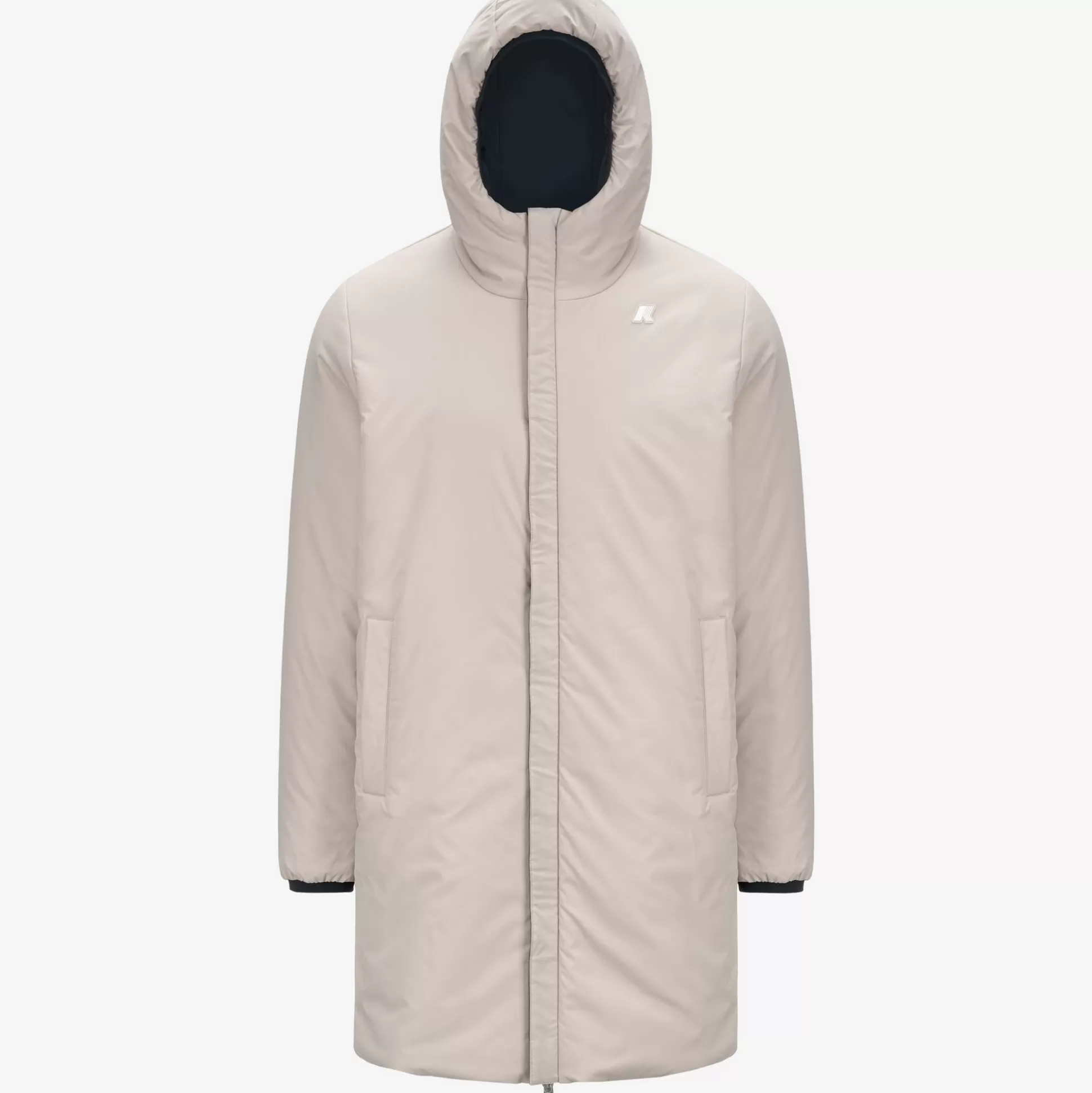 New K-Way JACOB ST WARM REVERSIBLE Bluedepth-beigegrey