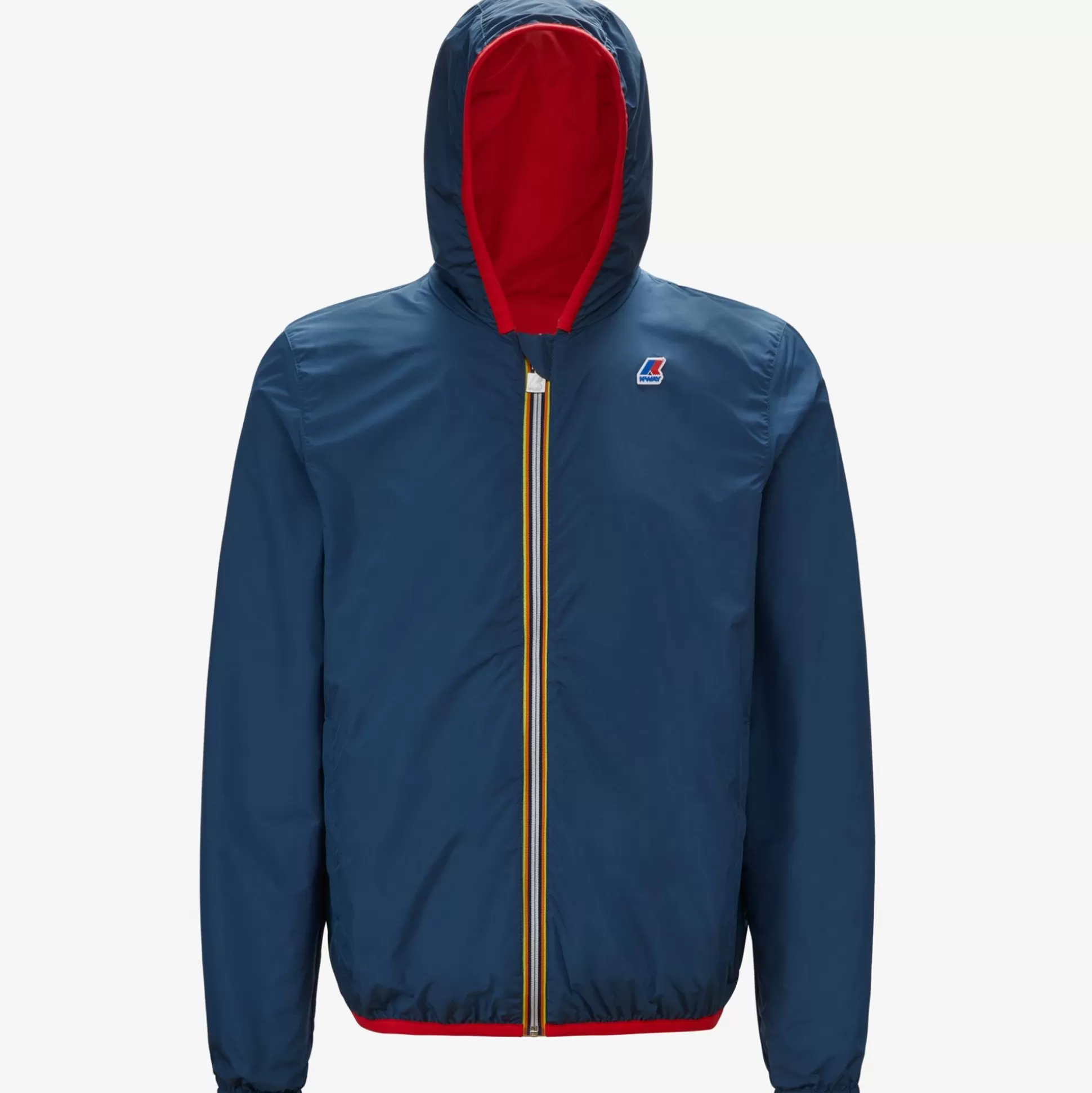 New K-Way JACQUES REVERSIBLE RIPSTOP Red-blueottanio