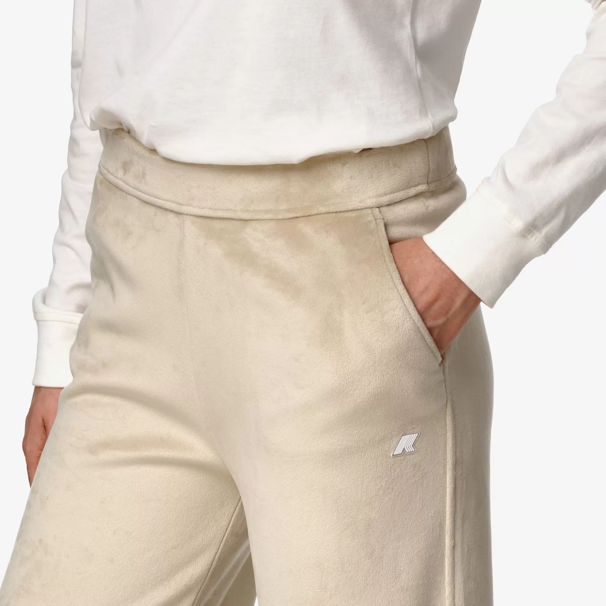 New K-Way JENNY VELOUR POLAR Beigegrey-beigegrey