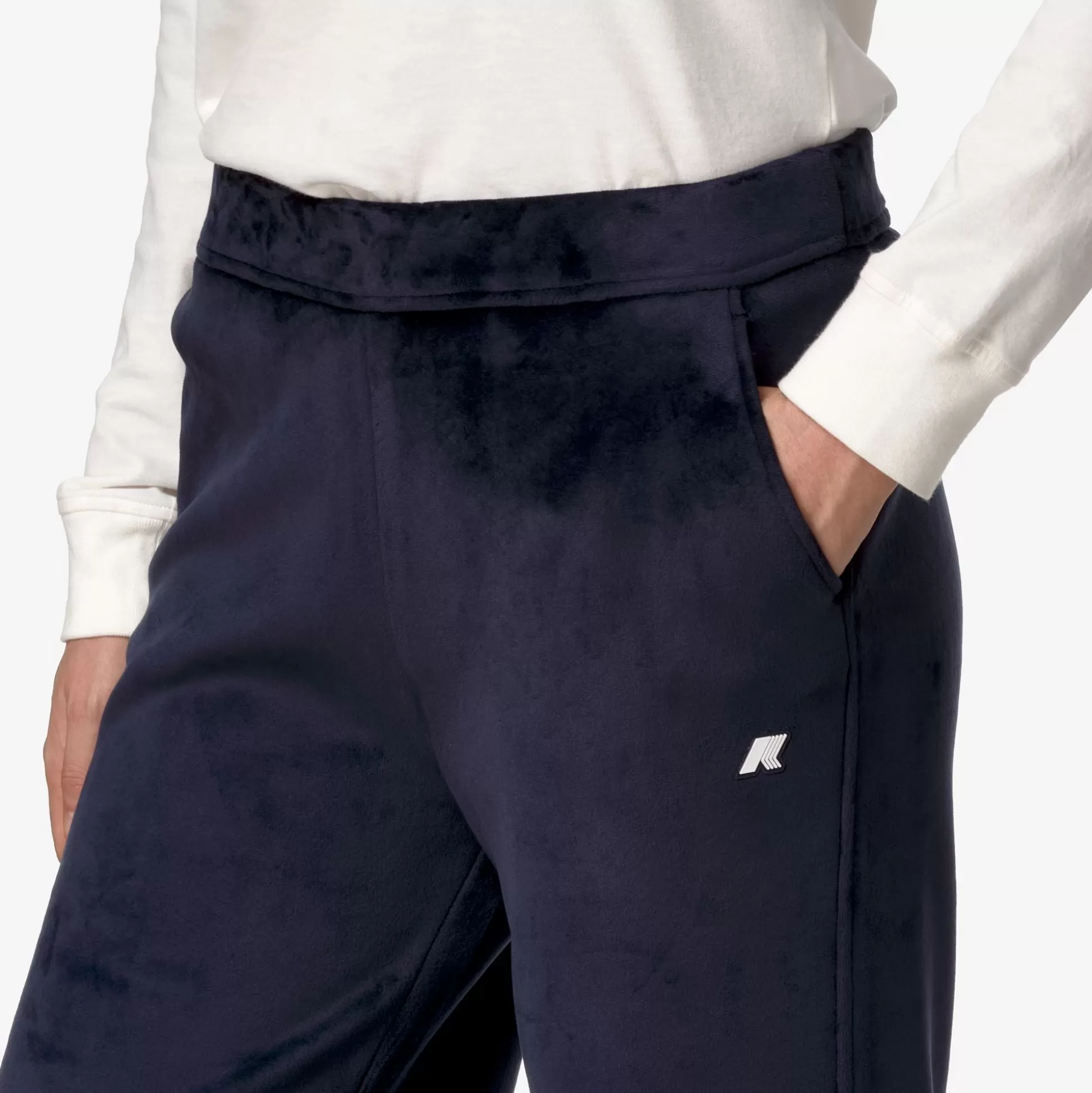Discount K-Way JENNY VELOUR POLAR Bluedepth-bluedepth
