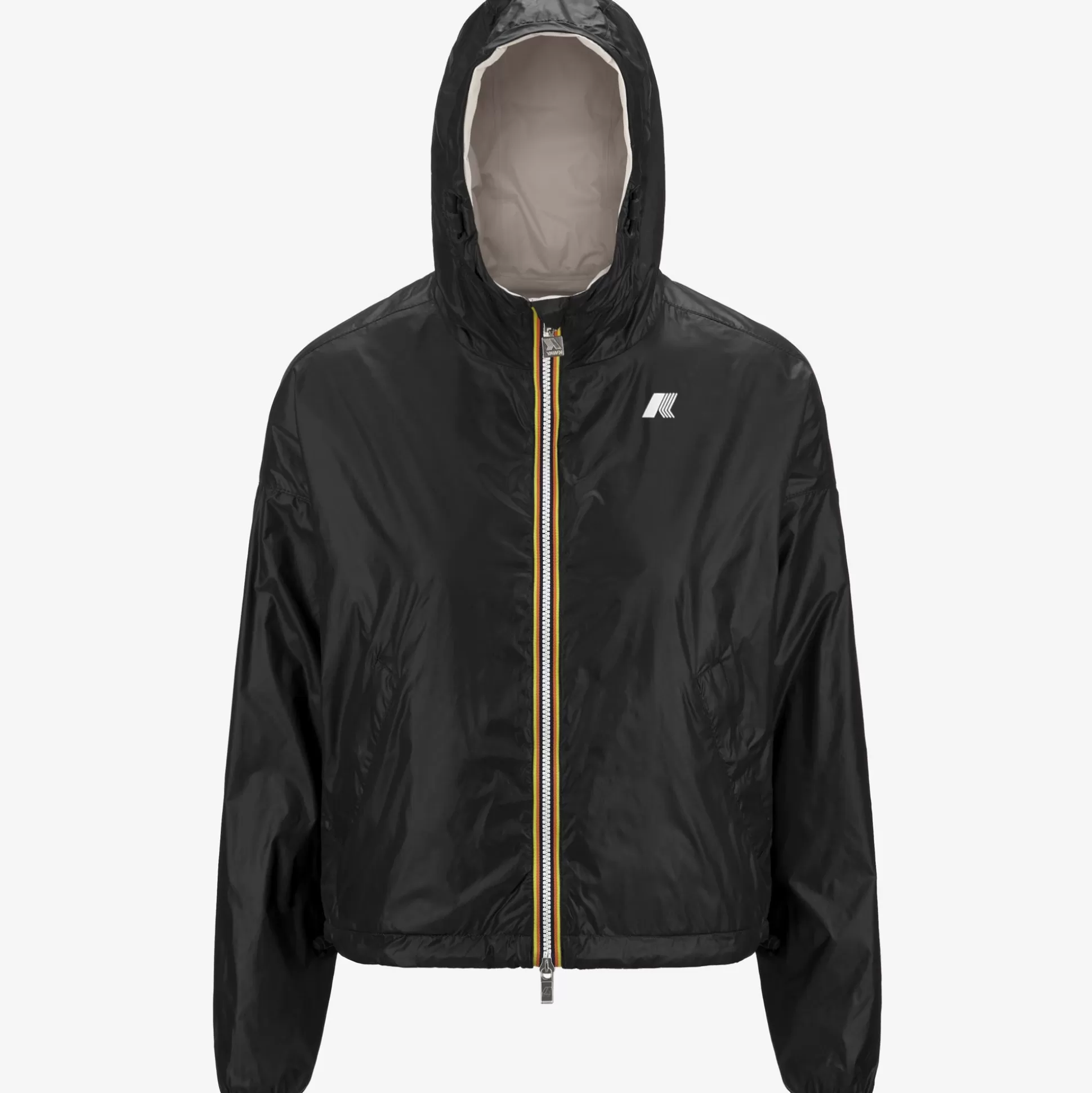 Outlet K-Way LAURETTE PLUS.2 REVERSIBLE Blackp-beigelt