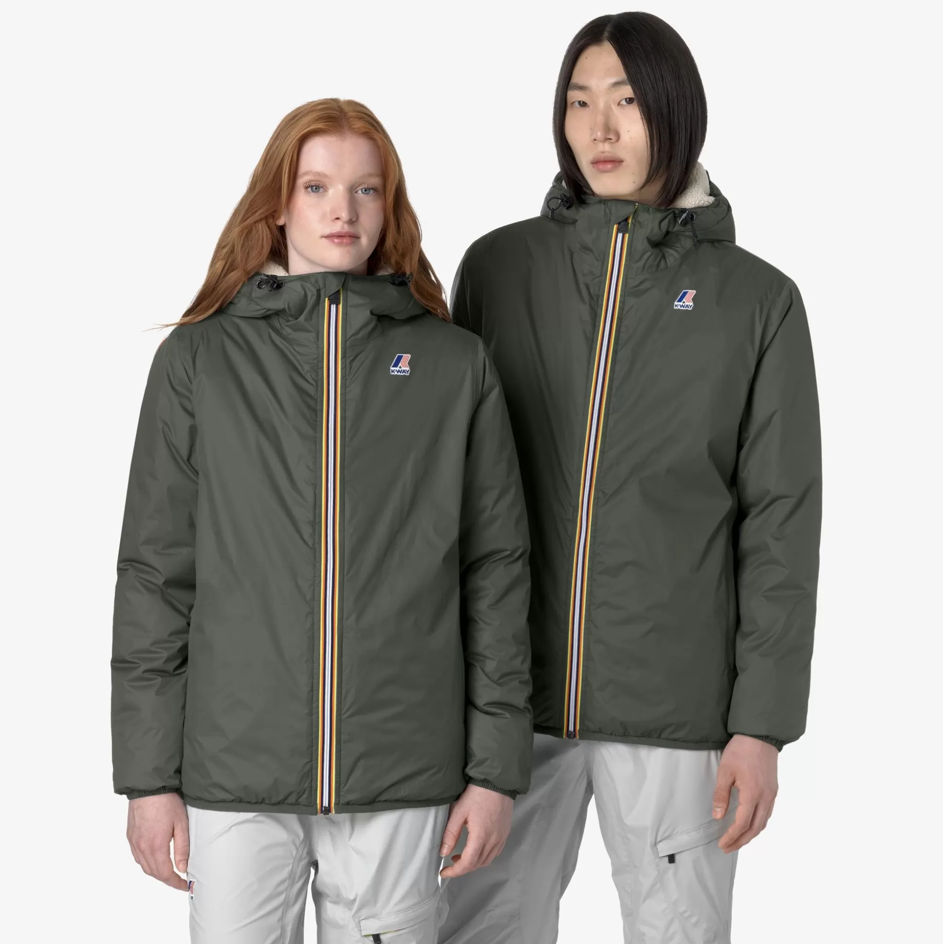 Outlet K-Way LE VRAI 3.0 CLAUDE ORSETTO Greenblackish
