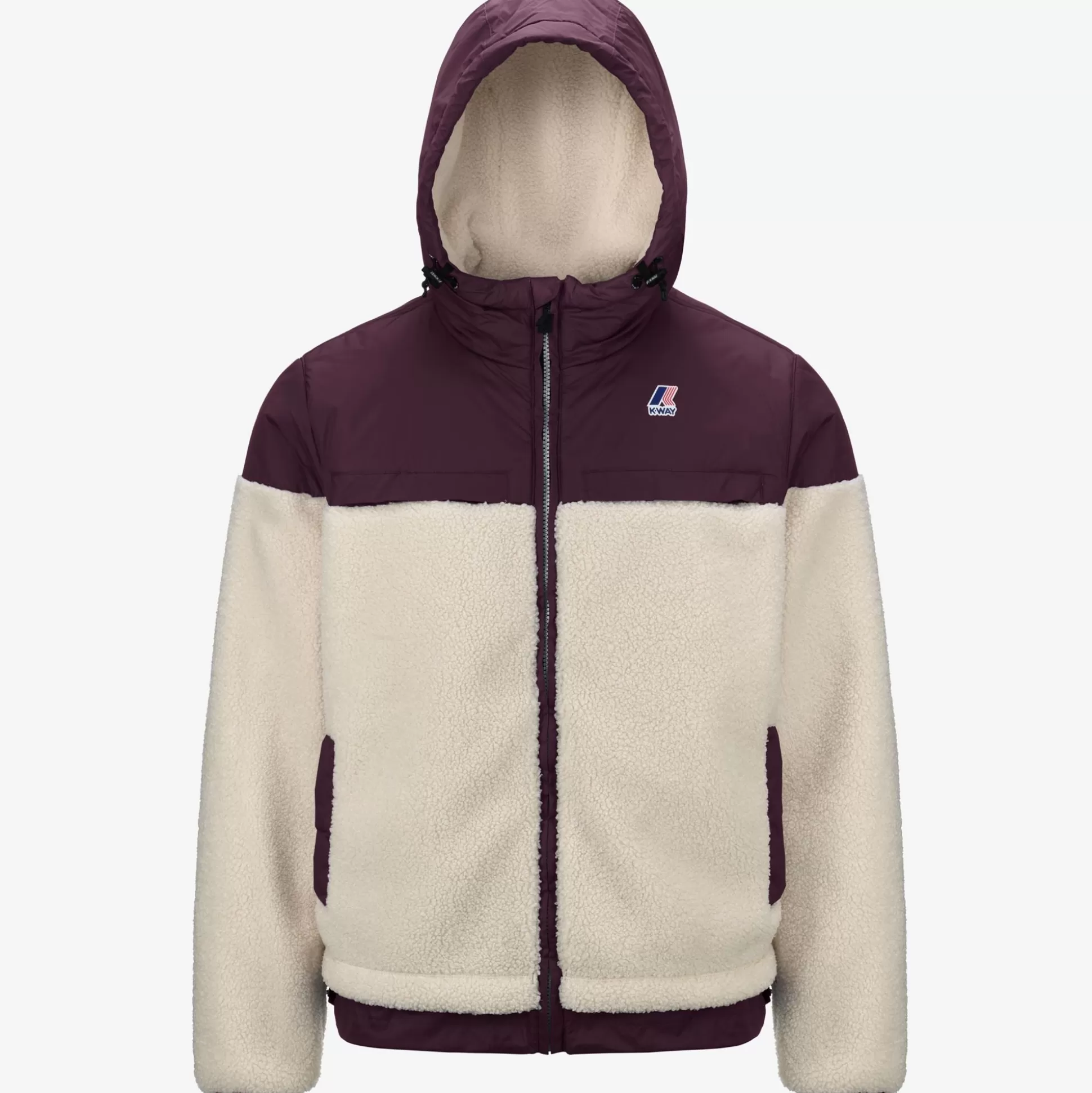 Discount K-Way LE VRAI 3.0 JILDAZ ORSETTO Ecru-violetdkpurple