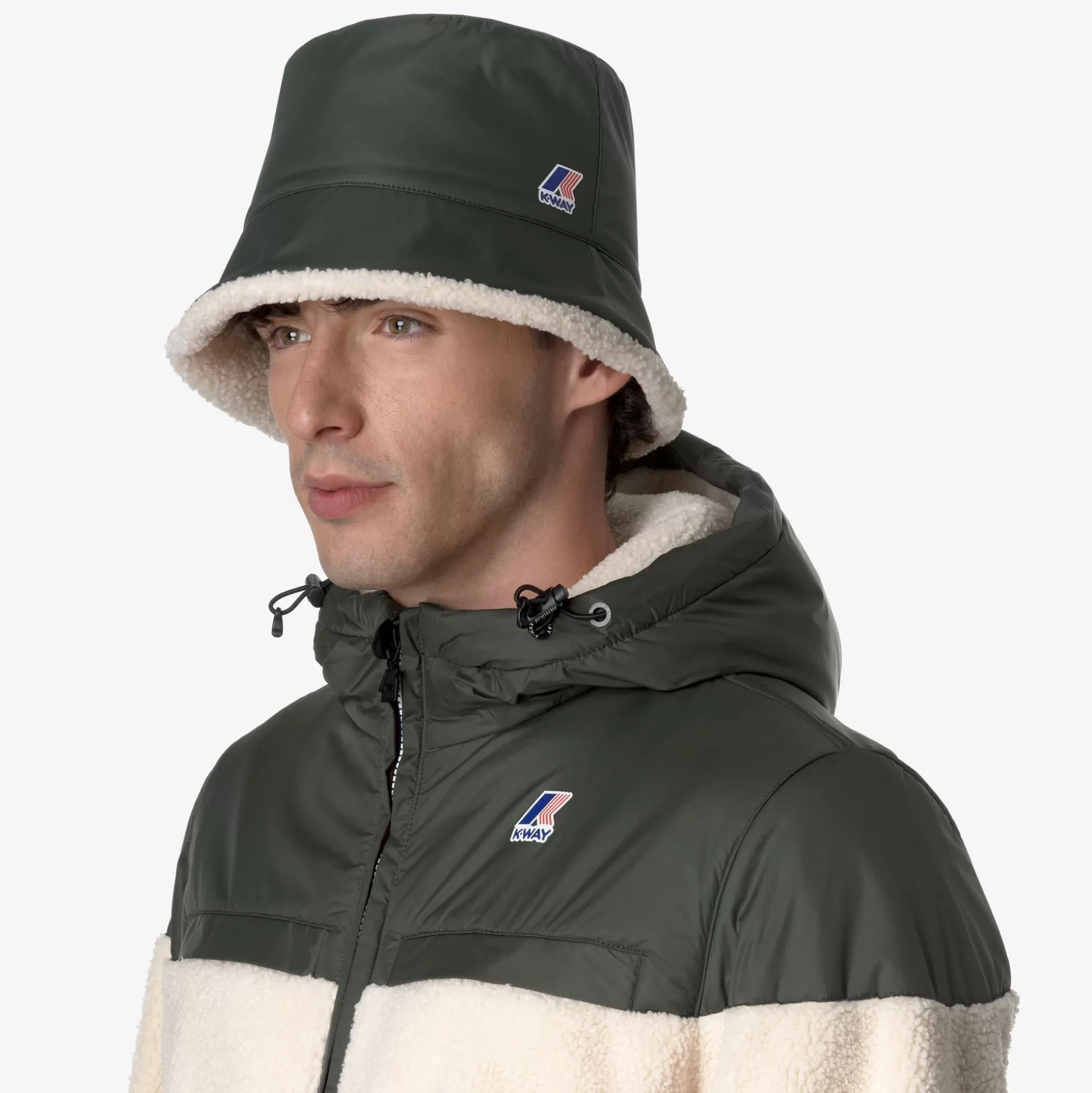 Sale K-Way LE VRAI 3.0 PASCALLE ORSETTO Ecru-greenblackish