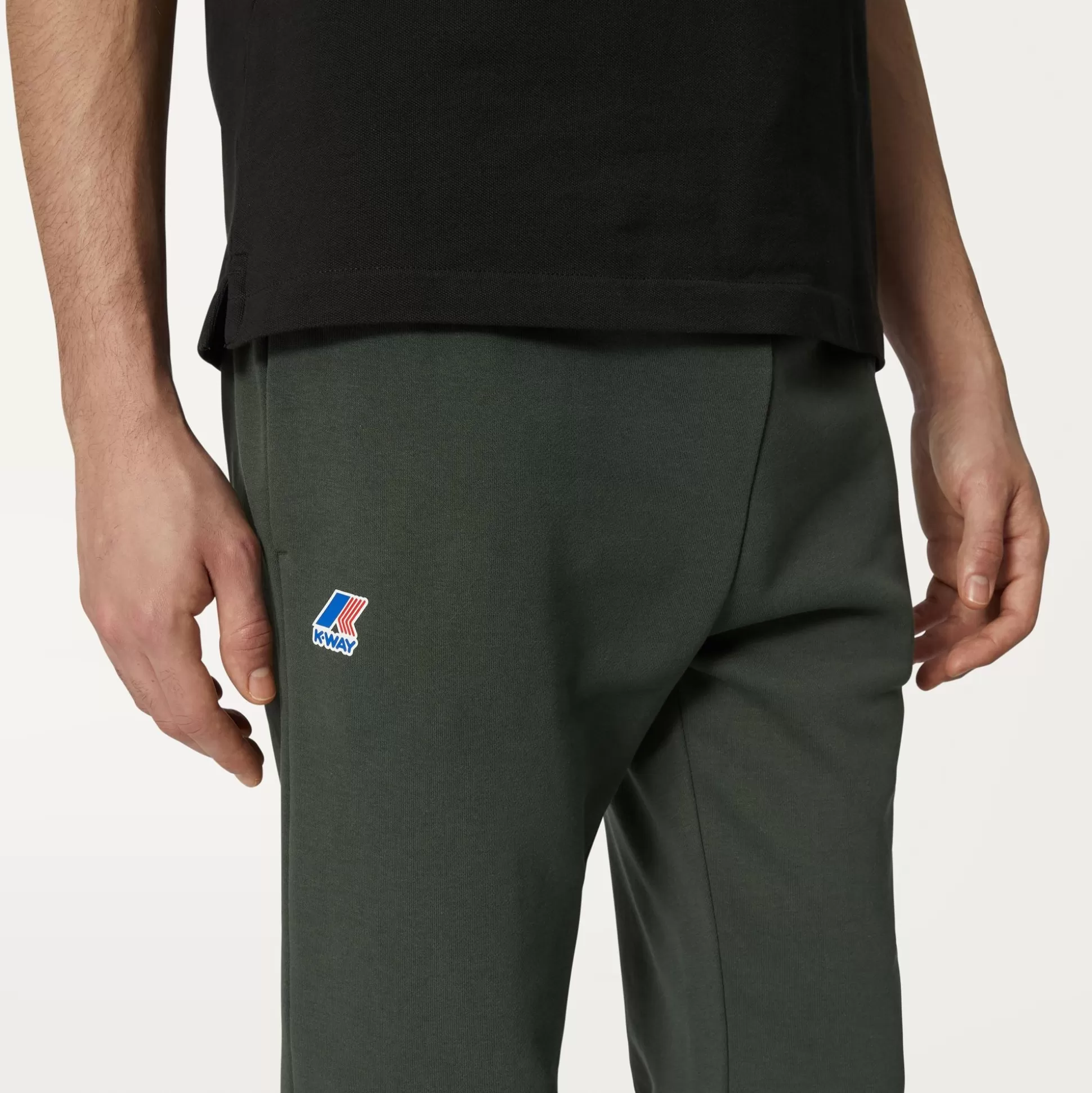 Shop K-Way LE VRAI BISHOP POLY COTTON Greenblackish