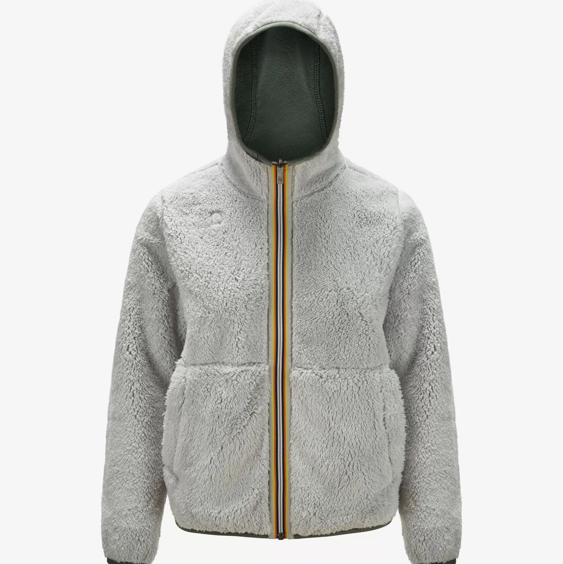 Shop K-Way LILY POLAR REVERSIBLE Greenlaurel-greylt