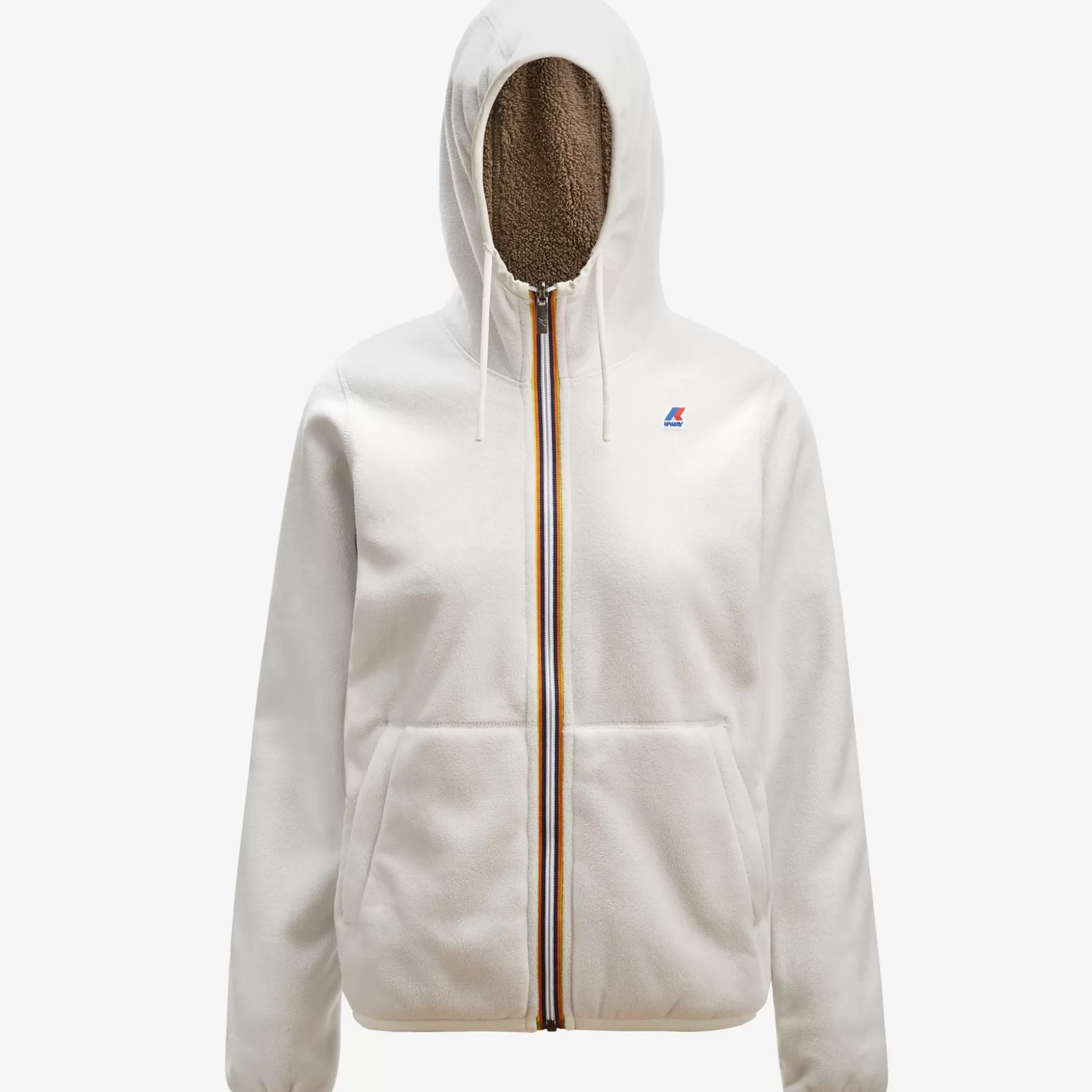 Hot K-Way LILY POLAR REVERSIBLE Whitemilk-beigetaupe
