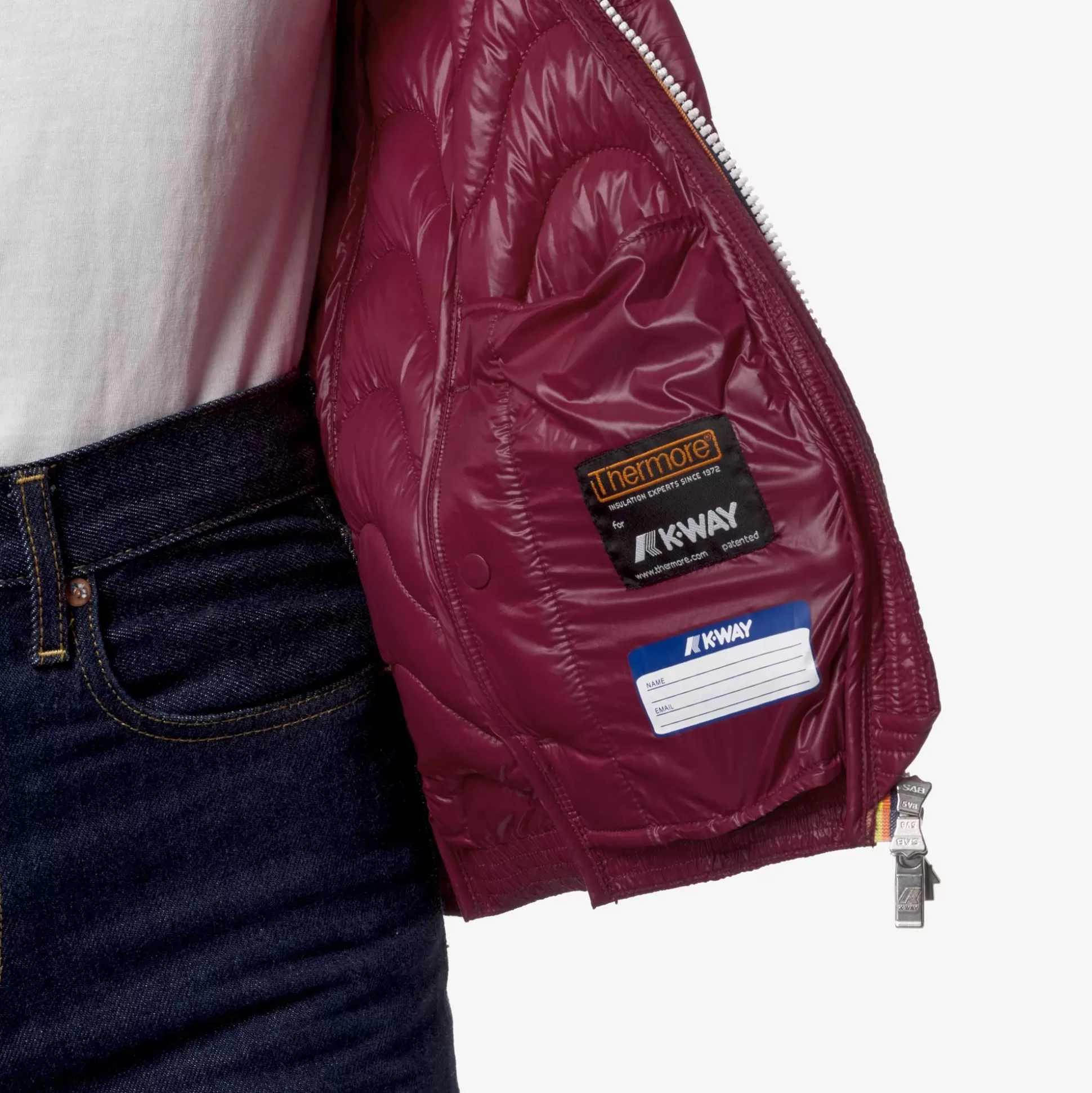 New K-Way LILY QUILTED WARM Reddk