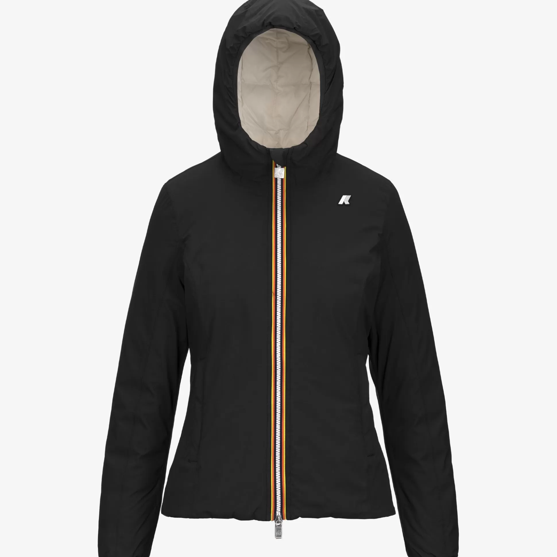 Outlet K-Way LILY ST THERMO REVERSIBLE Blackpure-whitegardenia