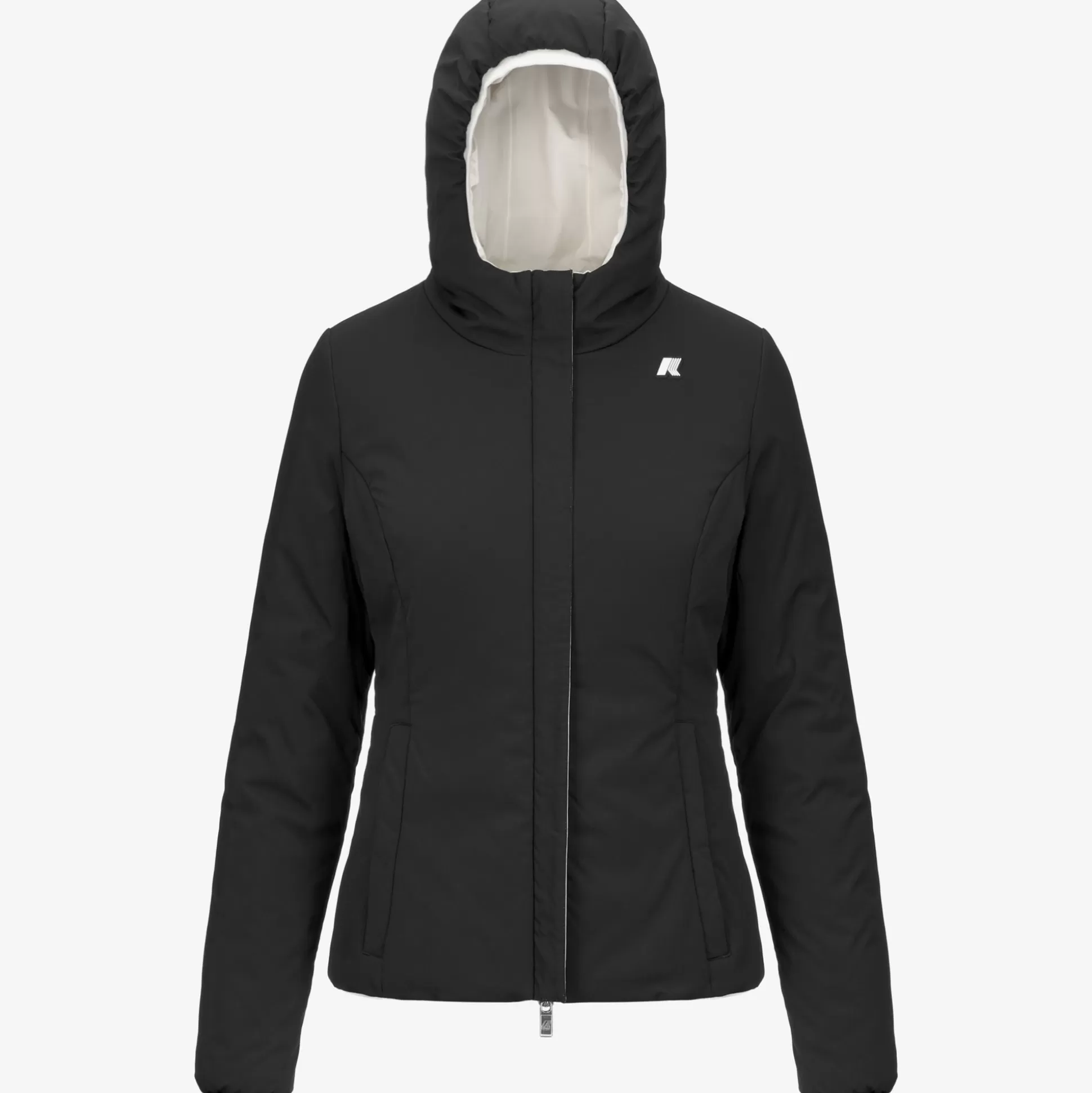 Fashion K-Way LILY ST WARM REVERSIBLE Whitegardenia-blackpure