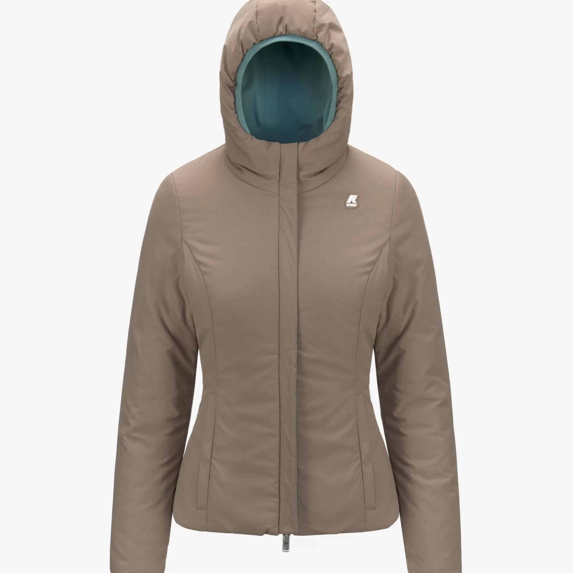 Flash Sale K-Way LILY ST WARM REVERSIBLE Greena-beiget