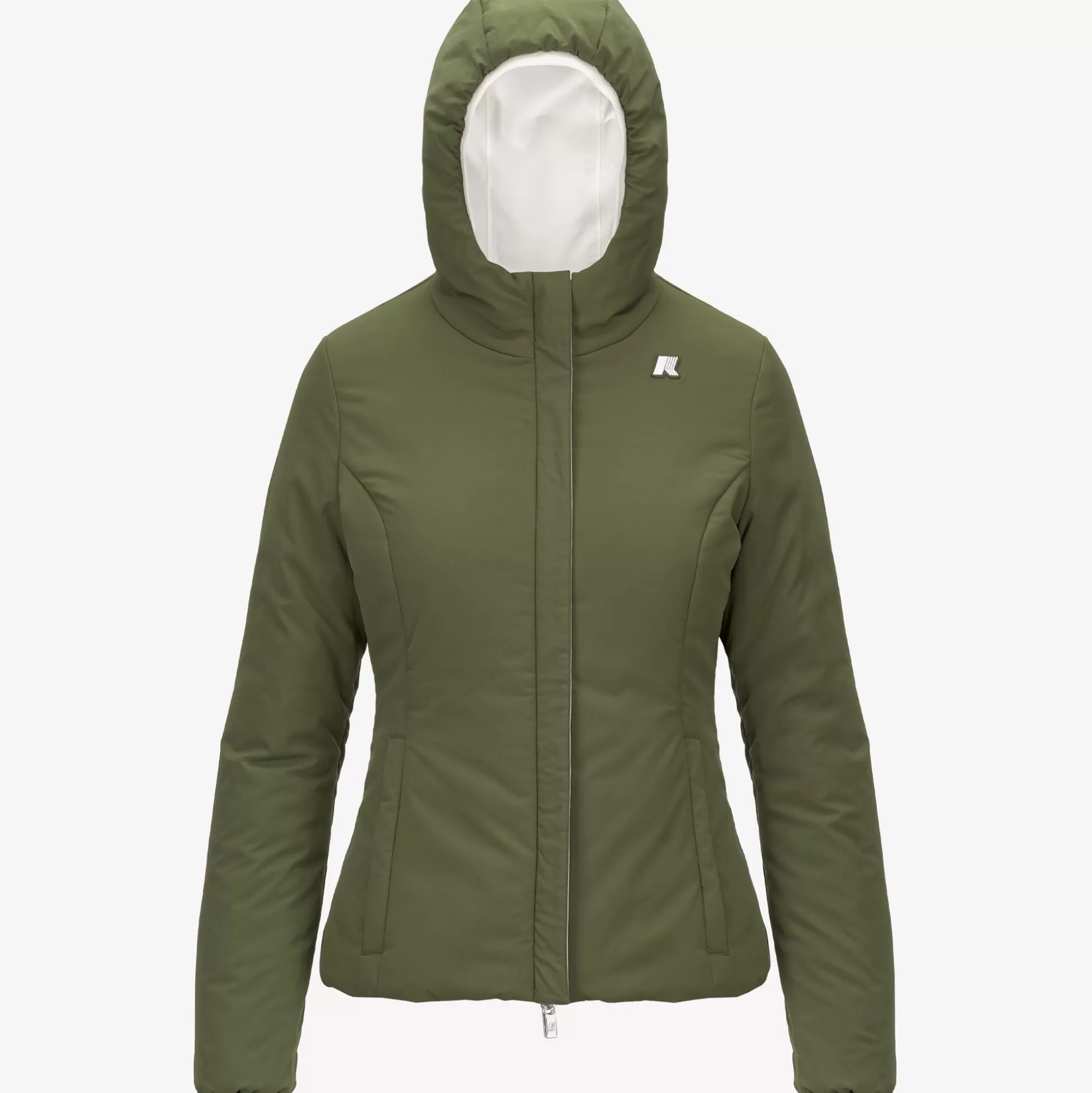 Best Sale K-Way LILY ST WARM REVERSIBLE Whitegardenia-greencypress