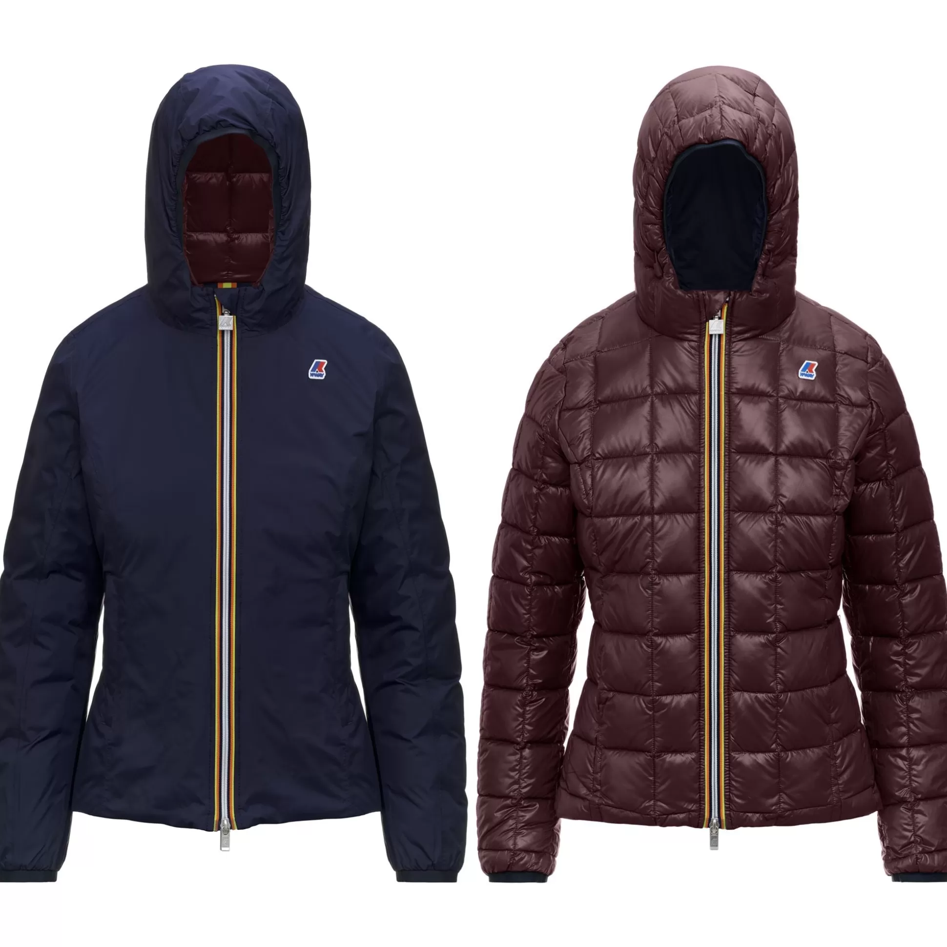 Sale K-Way LILY THERMO PLUS.2 REVERSIBLE Bluedepth-brownblackened