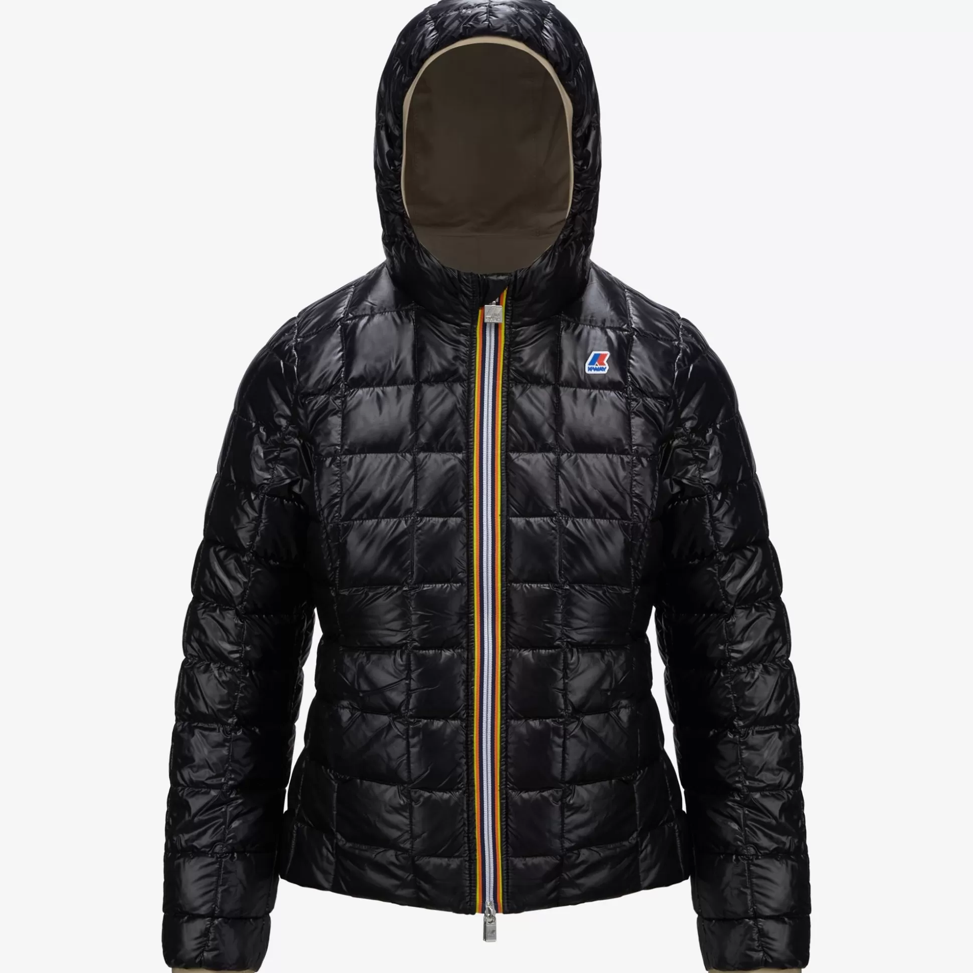 Discount K-Way LILY THERMO PLUS.2 REVERSIBLE Beigegrey-blackpure