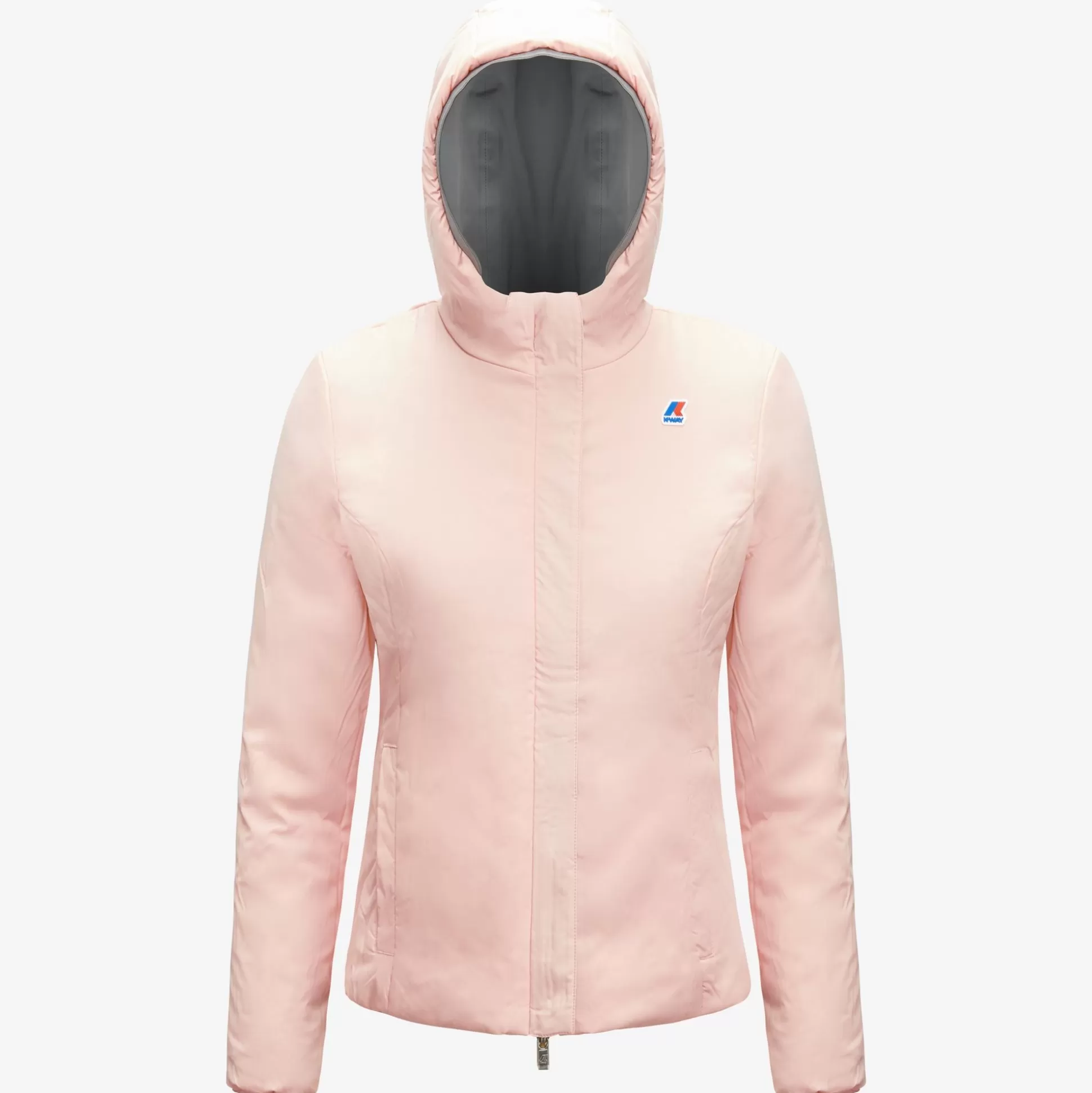 Clearance K-Way LILY WARM REVERSIBLE Greymdsteel-pinkdafne