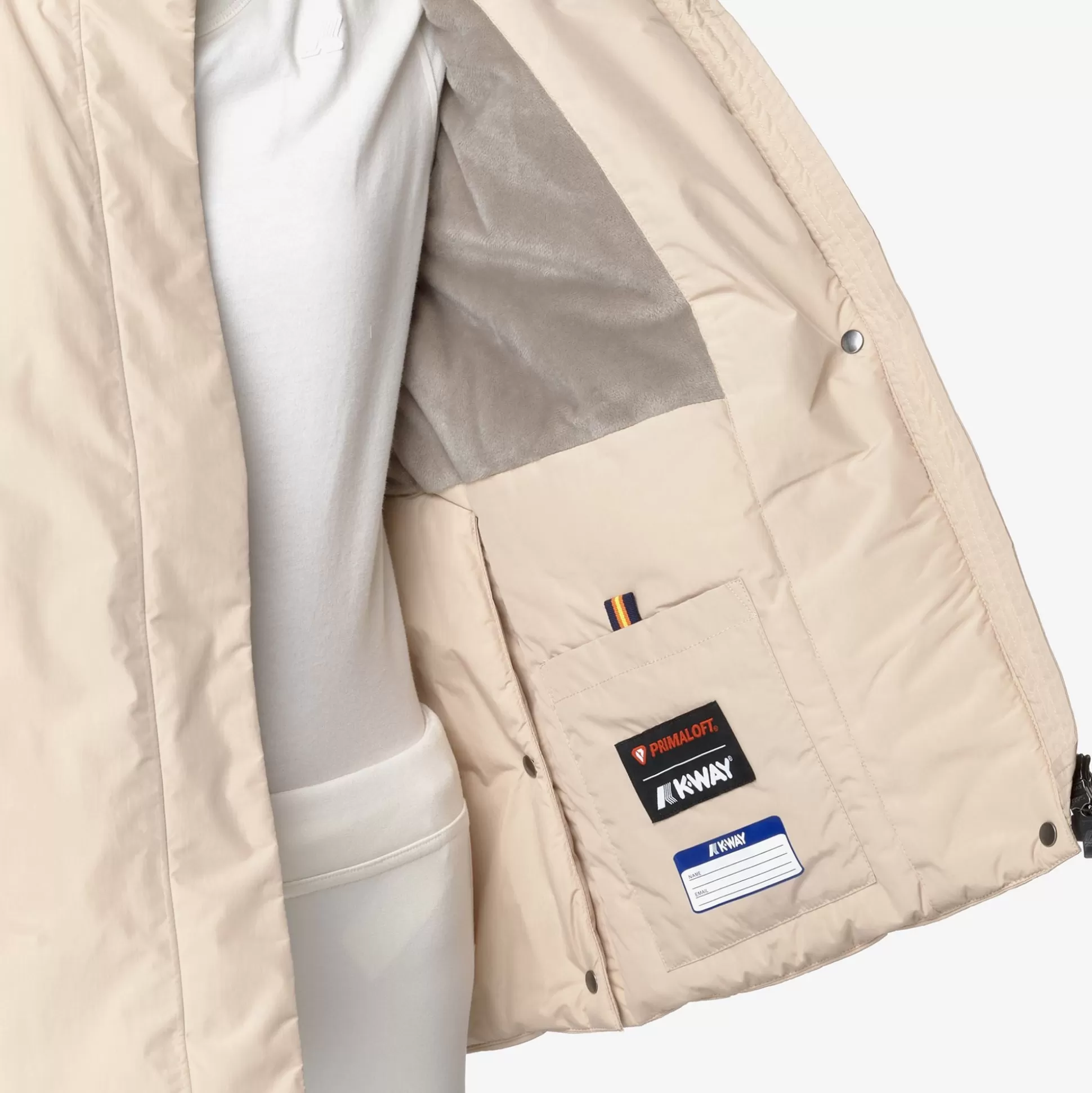 Shop K-Way MARLETTE SOFT TOUCH MARMOTTA Pinktint-greygoat