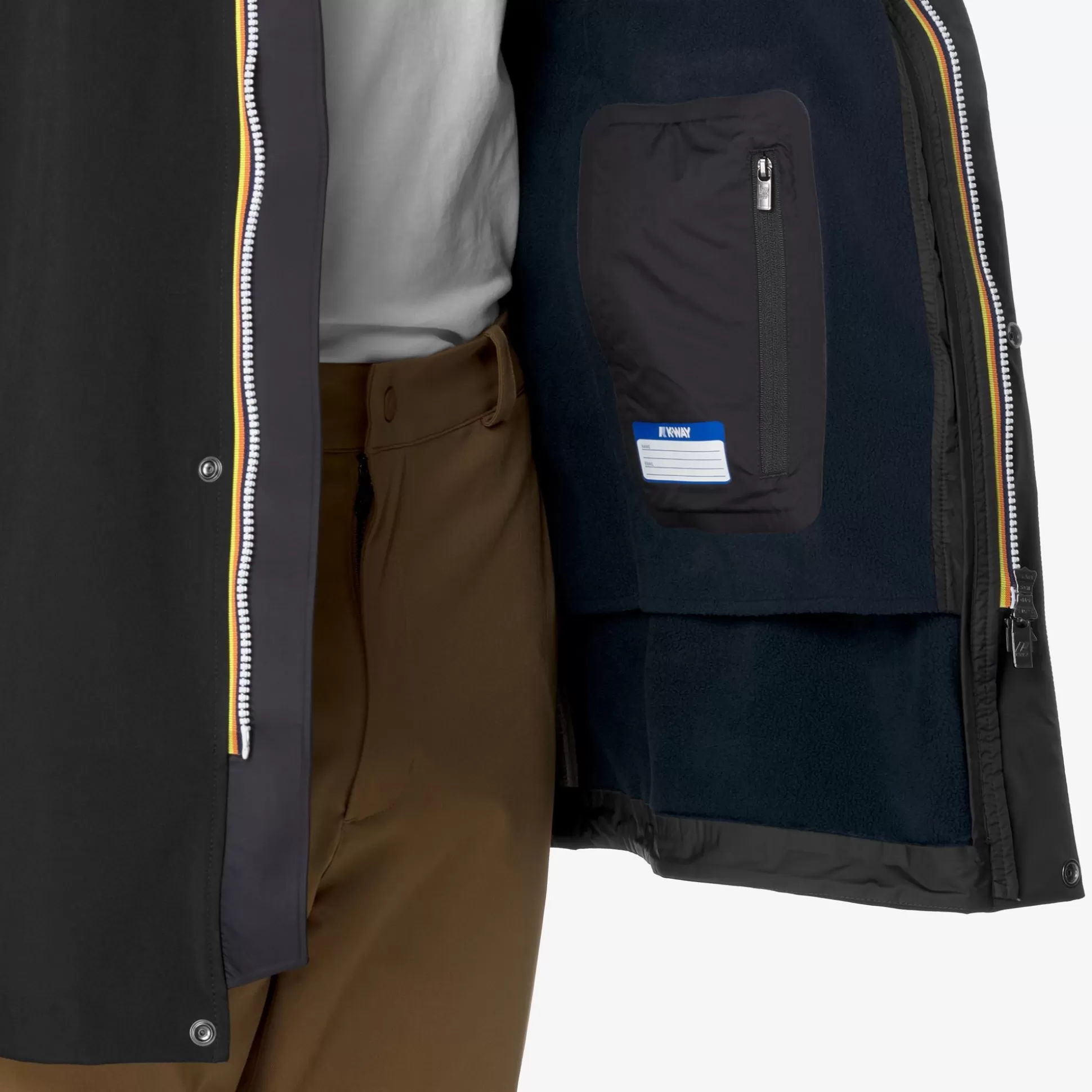 New K-Way MARLYN BONDED Black-bluedepth