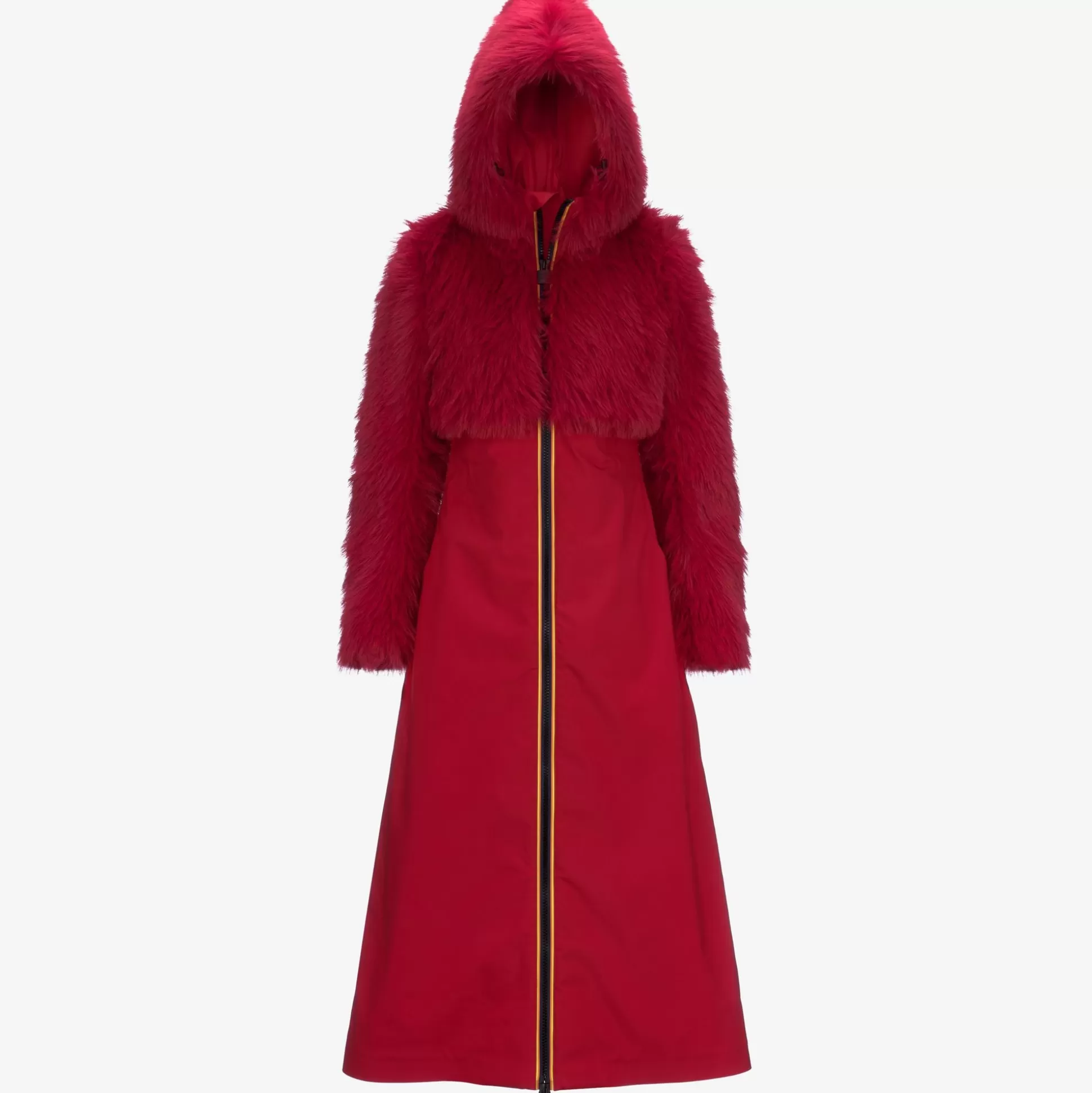 Shop K-Way MENIL ECO FUR BONDED Red-blackash