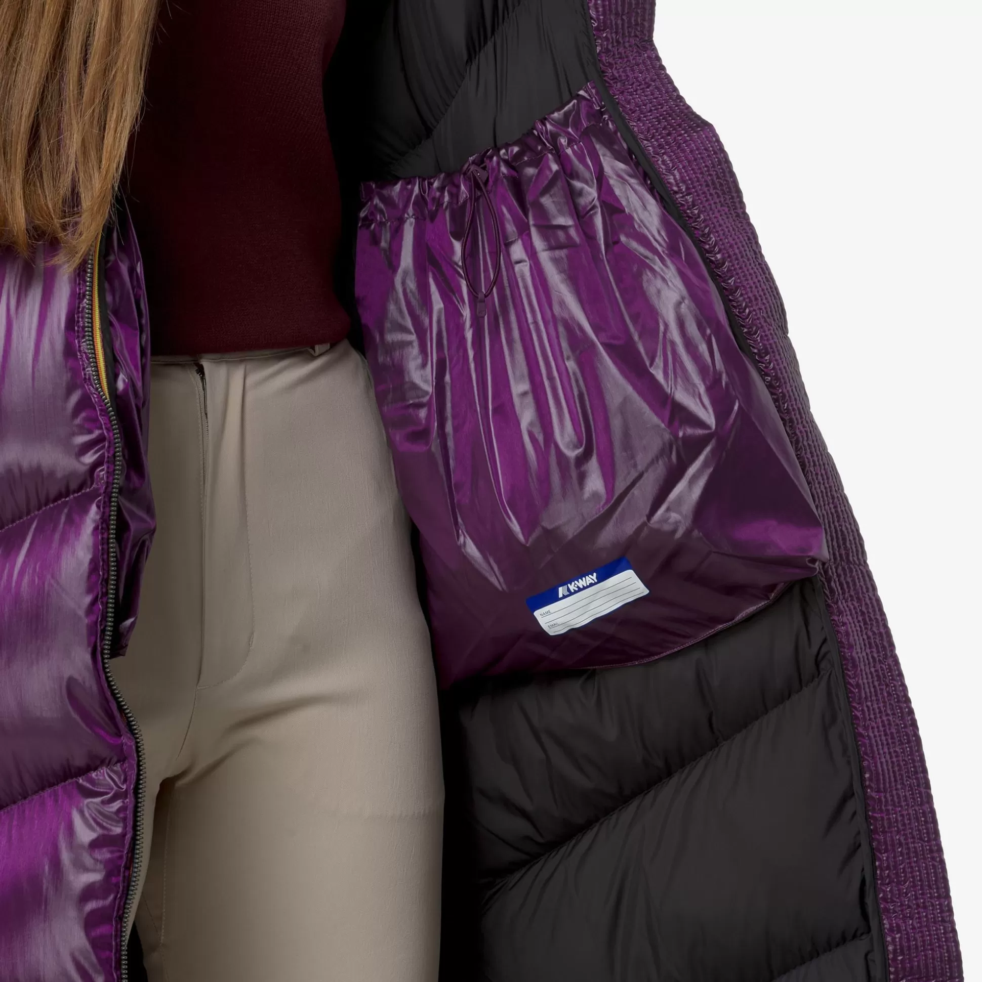 Store K-Way NEIVEL CRYSTAL CHINTZ THERMO HEAVY Violetdkpurplechintz