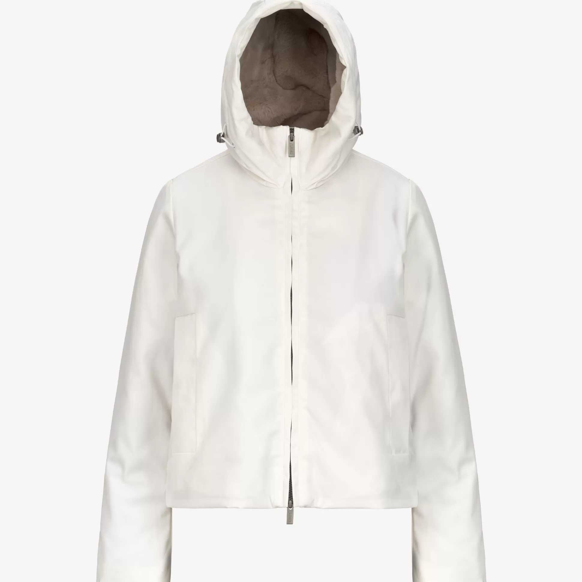 New K-Way OLGA TWILL FUR Whitegardenia-natural
