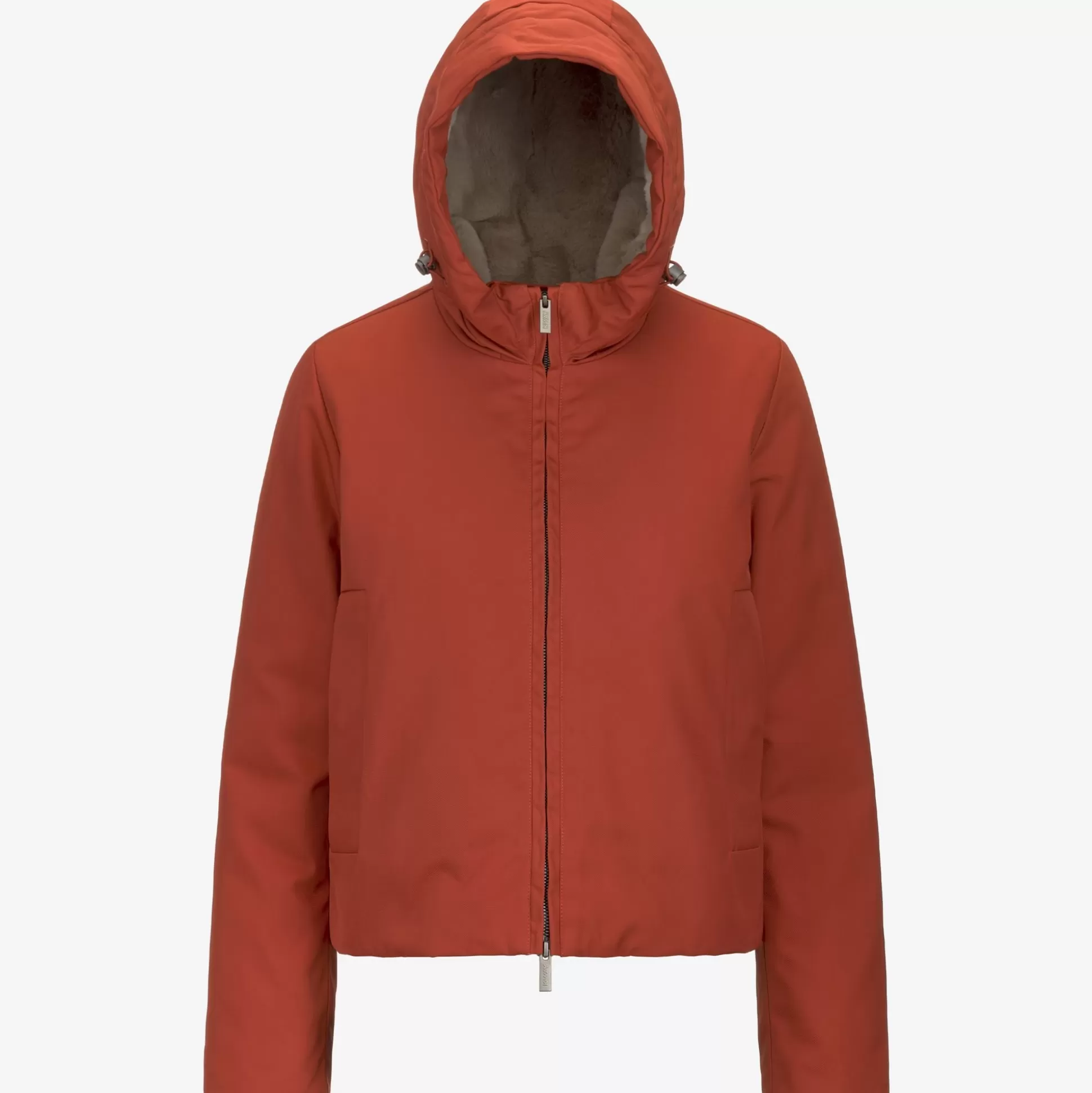 New K-Way OLGA TWILL FUR Redpompeian-natural