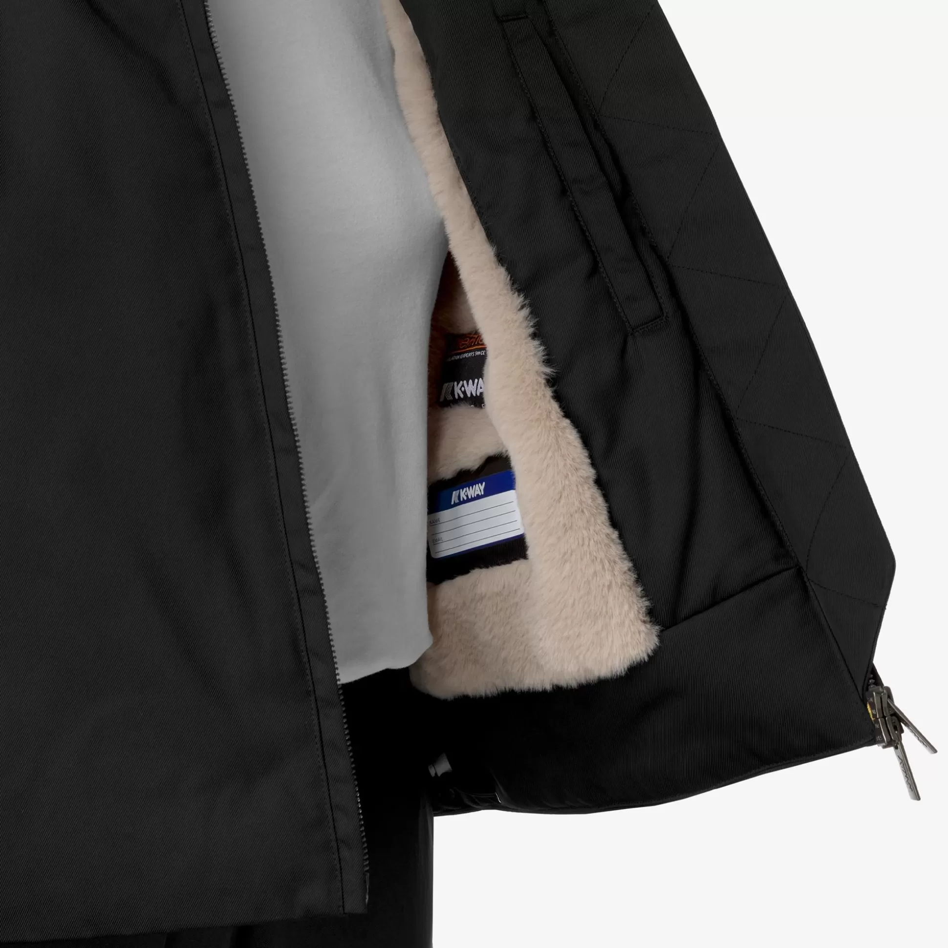 Best K-Way OLGA TWILL FUR Blackpure-natural