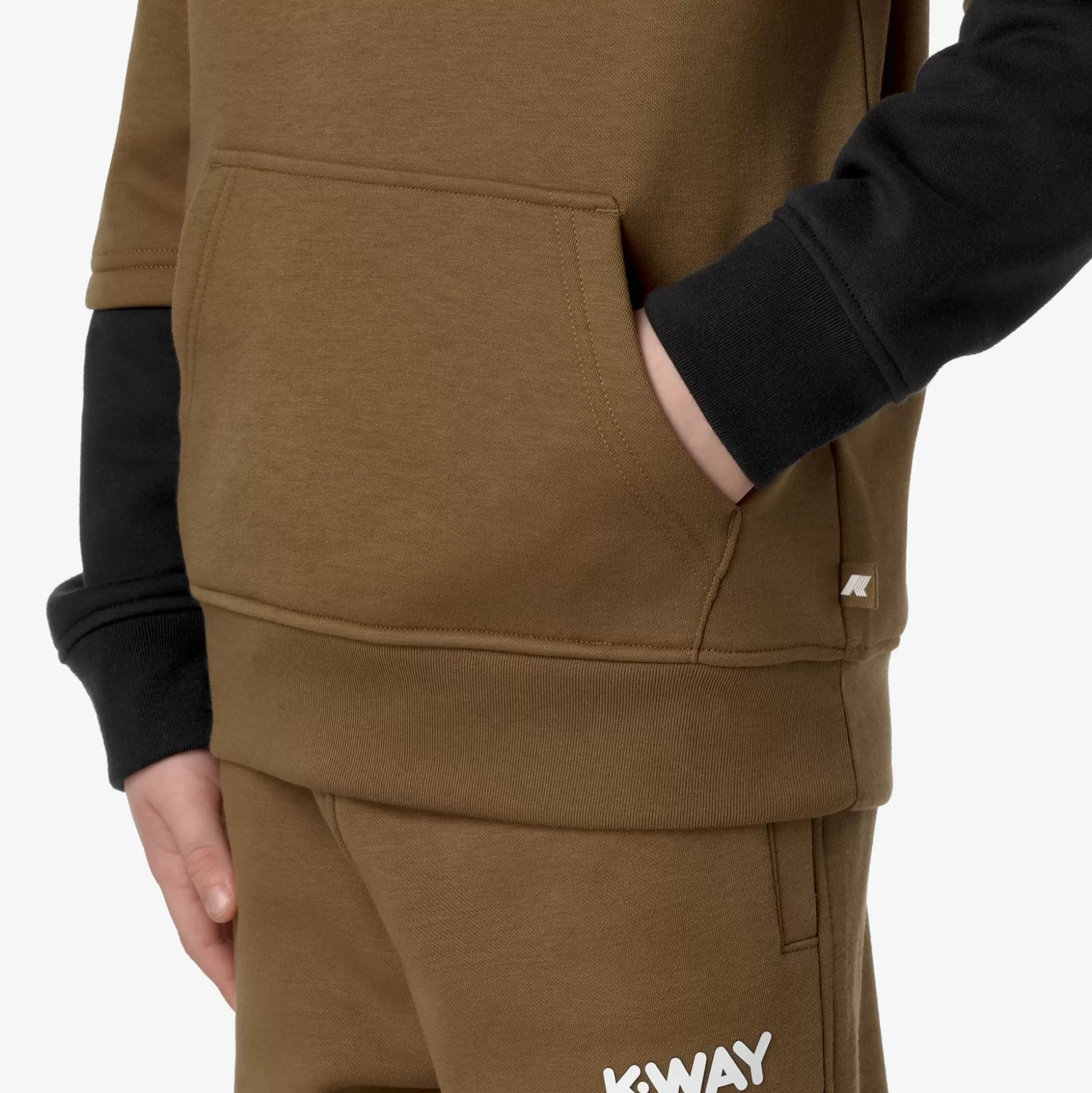 New K-Way P. BERNIEL PC LETTERING Brownc-blackp