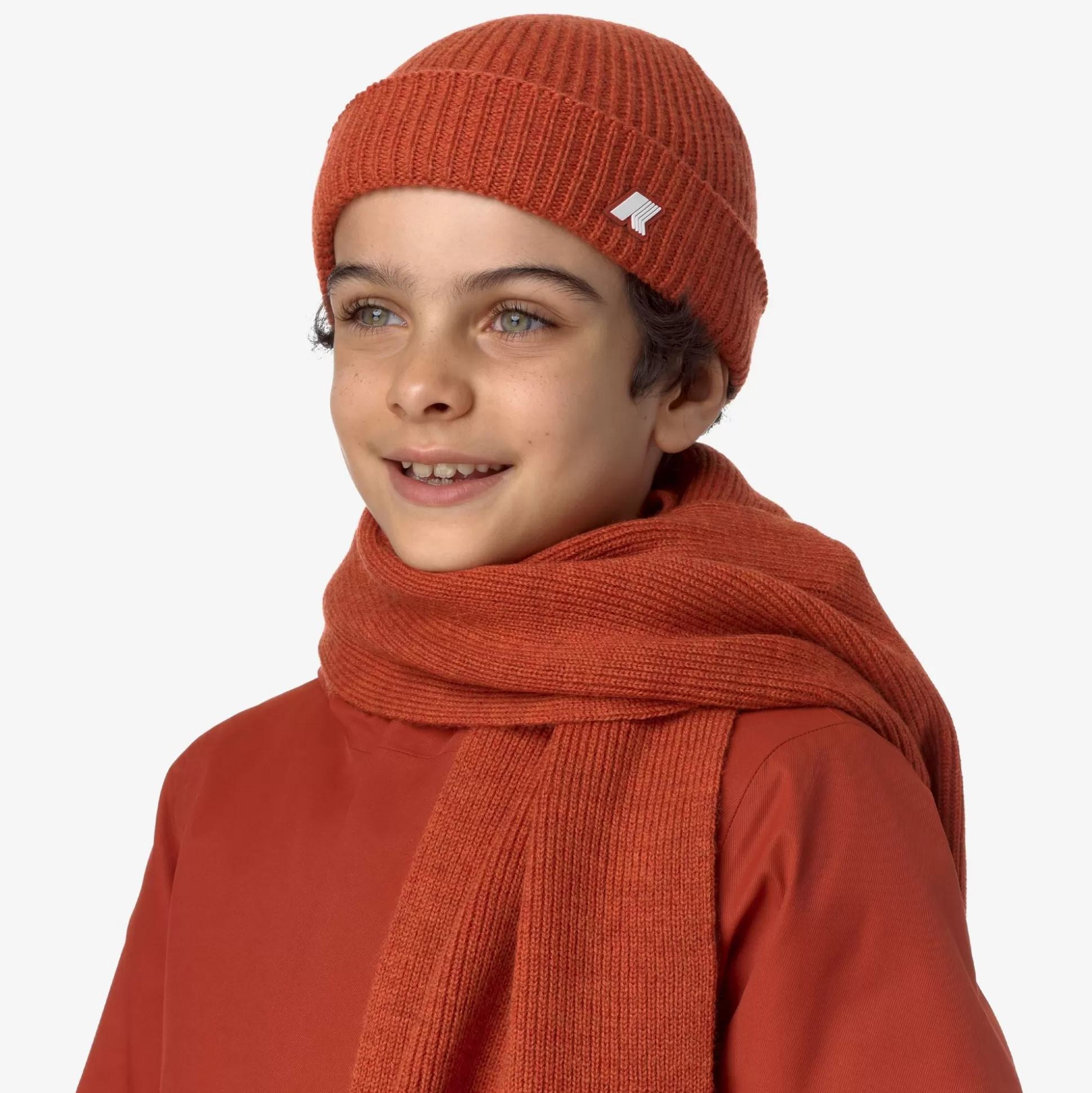 Hot K-Way P. BRICE CARDIGAN STITCH Redpompeianmelange