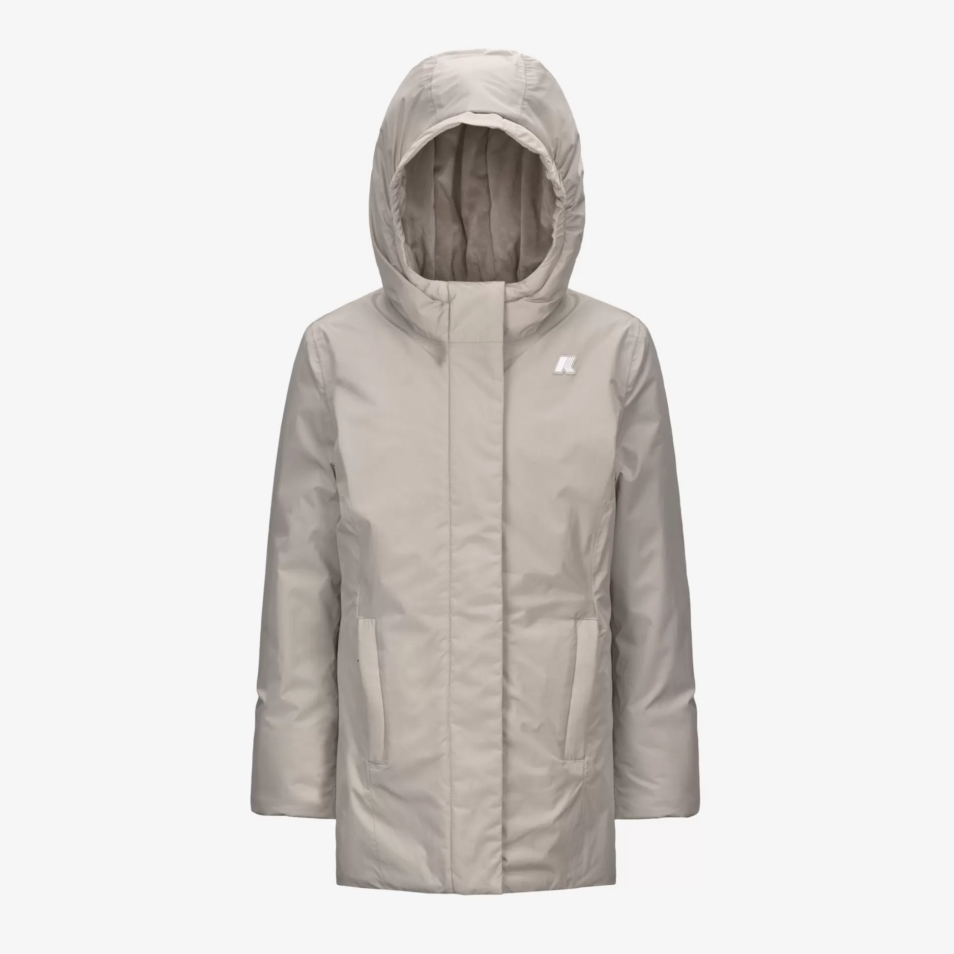 Shop K-Way P. DENISE SOFT TOUCH MARMOTTA Beigeg-greyb