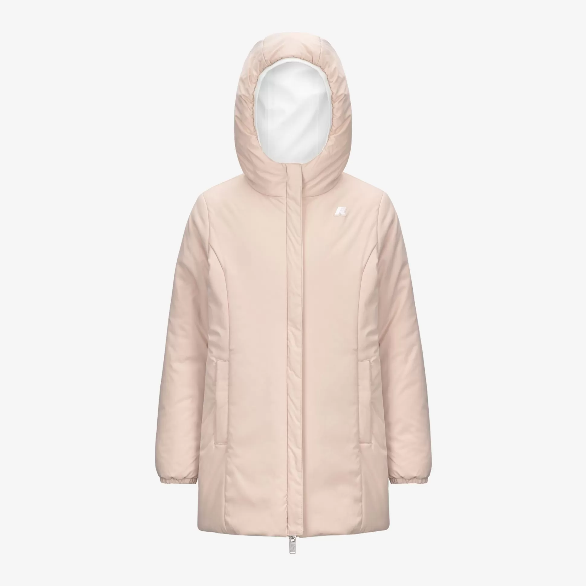 Store K-Way P. DENISE ST WARM REVERSIBLE Whiteg-pinkt