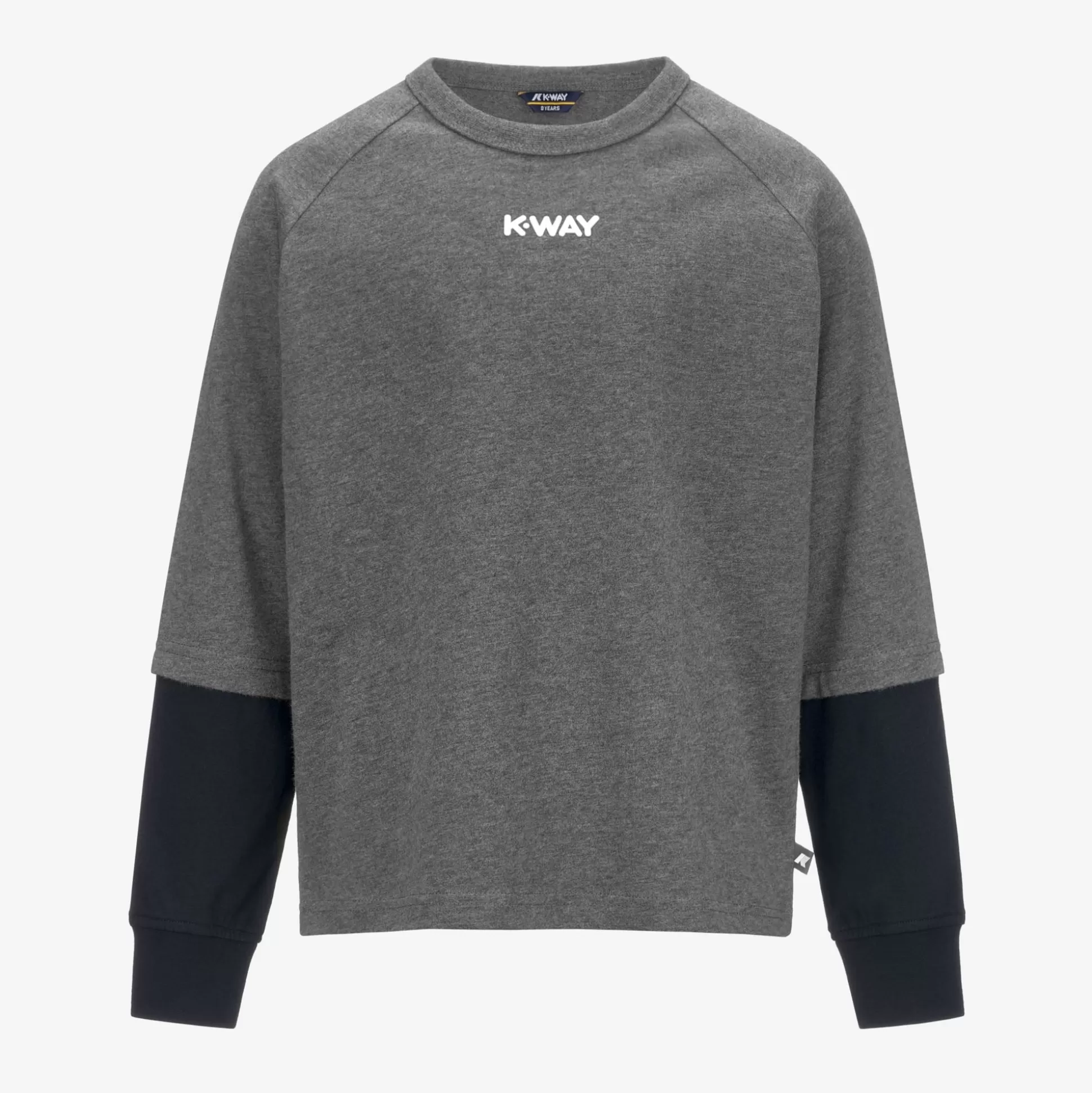 Clearance K-Way P. ELMER PEACH REVERSIBLE SLEEVE Greymelange